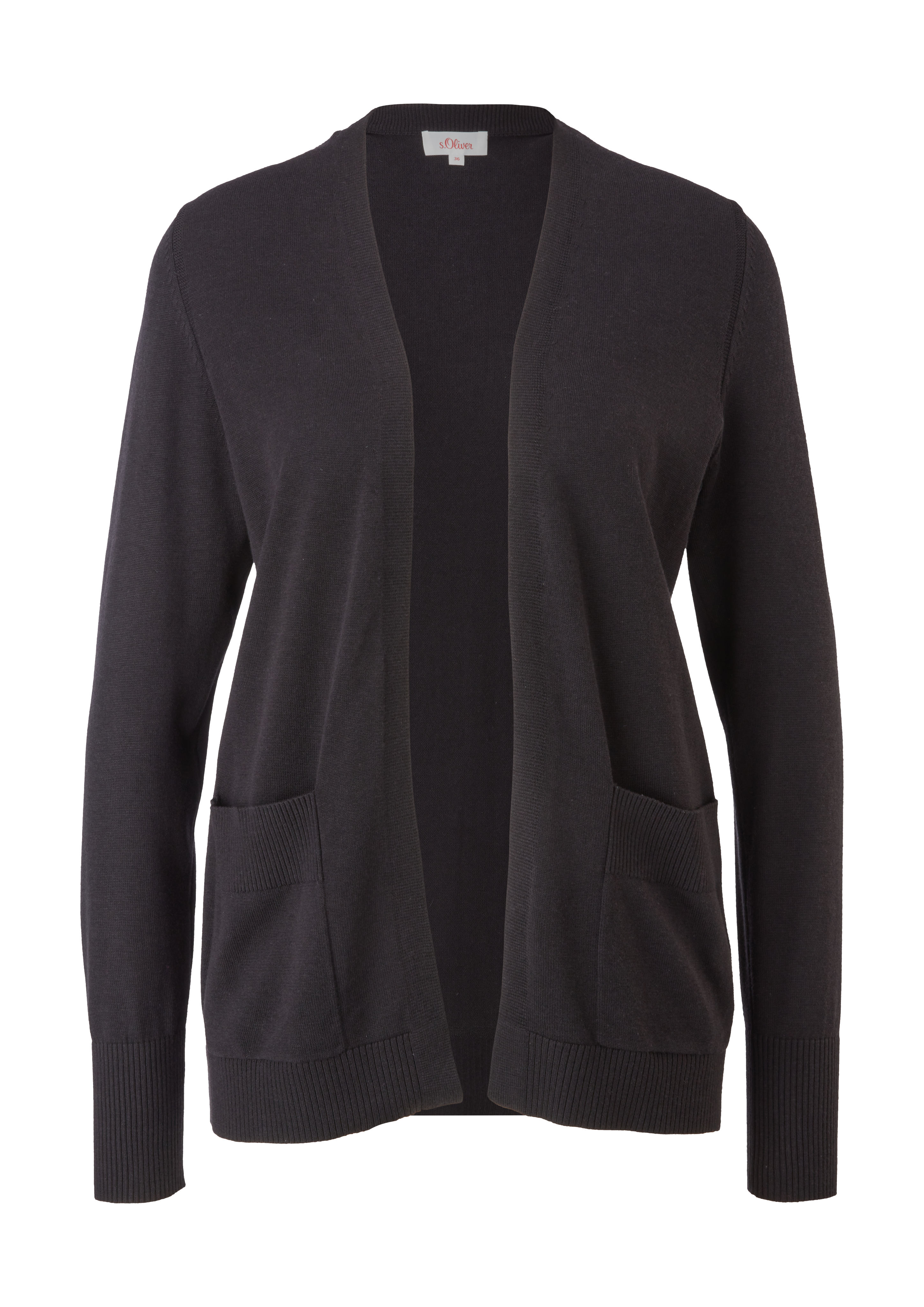 s.Oliver - Strickjacke aus Viskosemix, Damen, schwarz