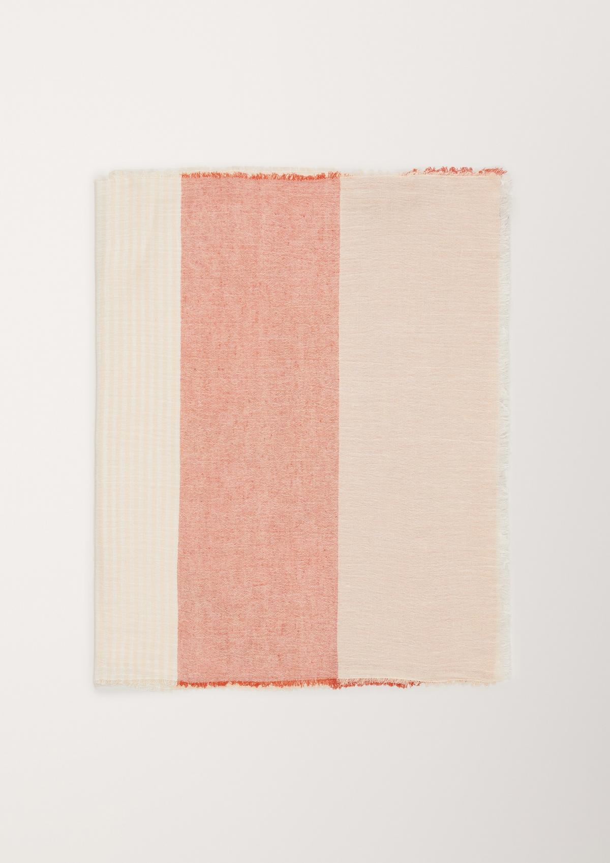 s.Oliver Linen blend striped scarf