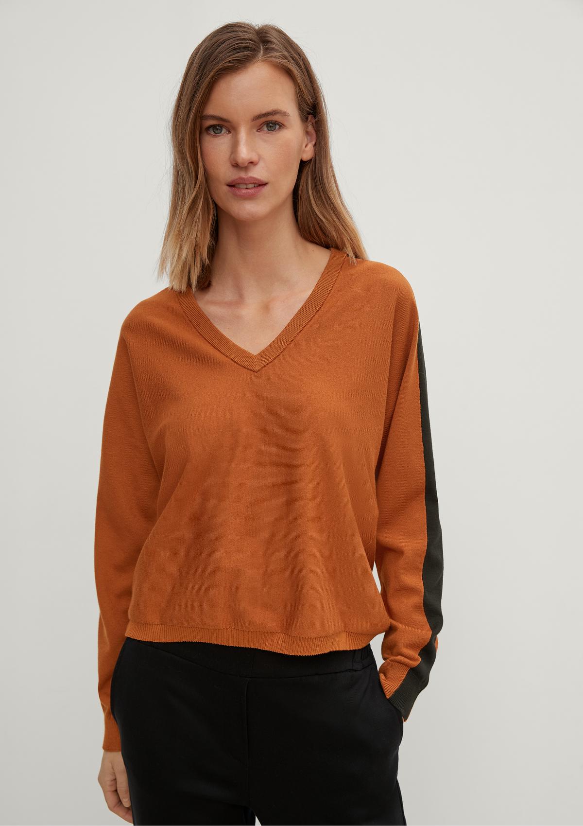 comma Long sleeve top with contrasting stripes