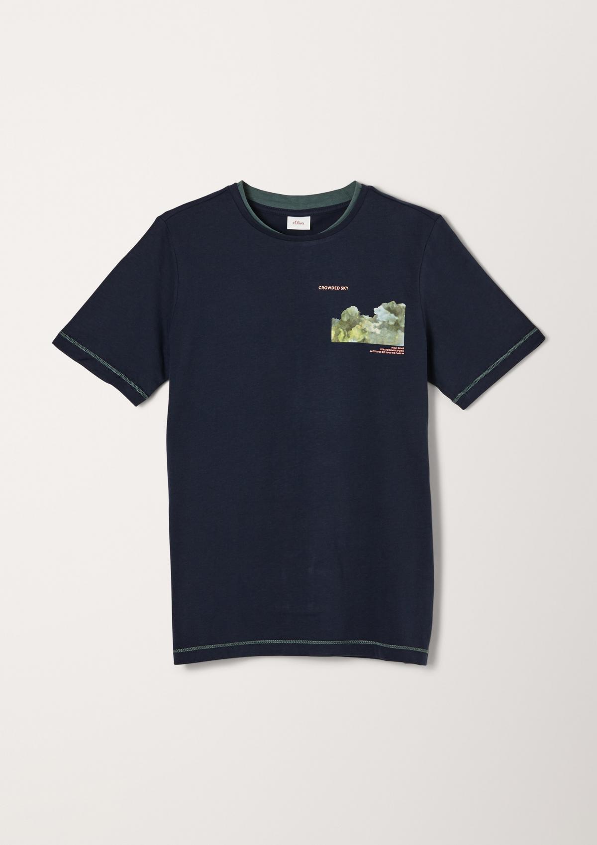 s.Oliver T-Shirt mit Layering-Ausschnitt