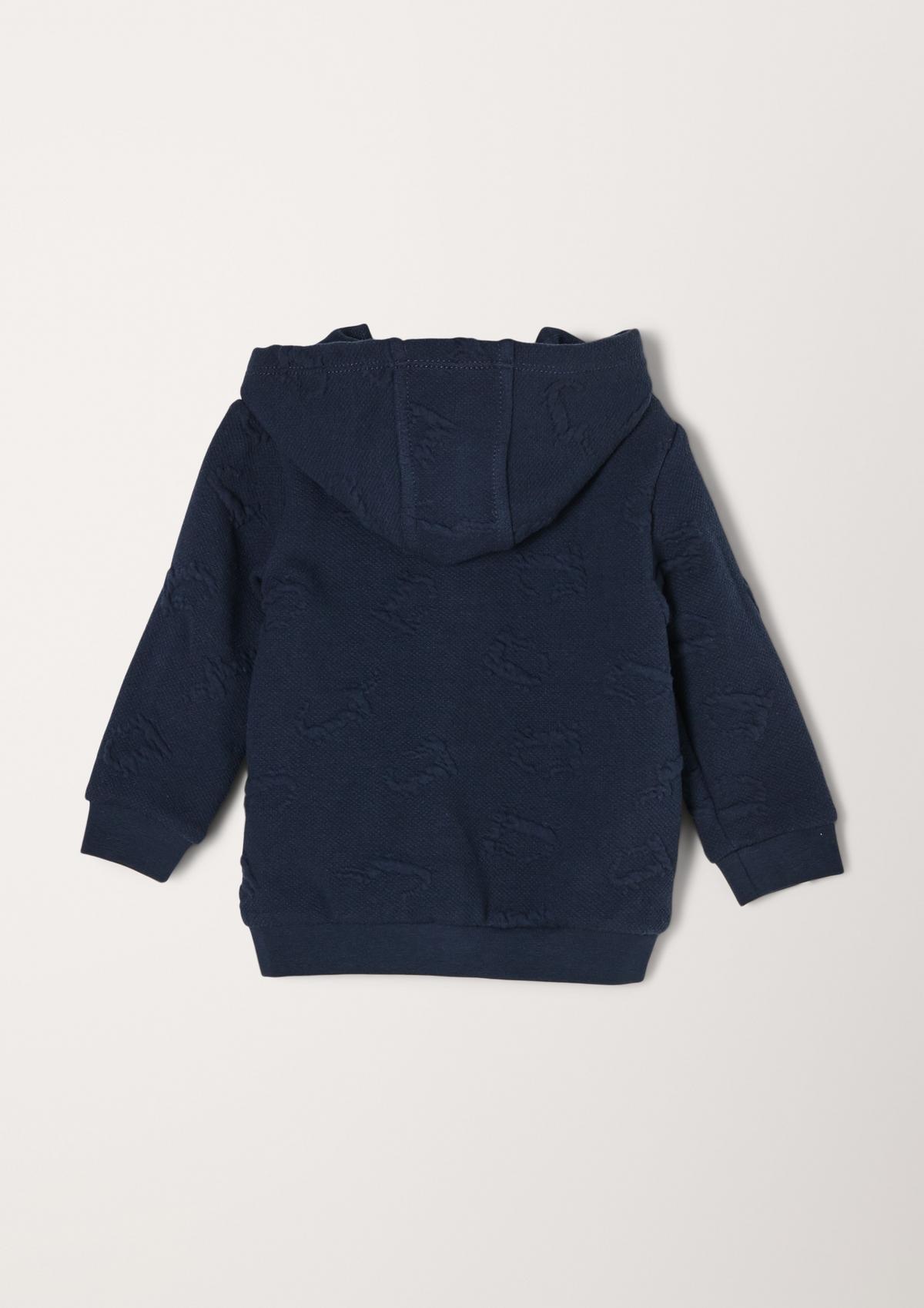 s.Oliver Sweatshirt jacket with a jacquard pattern