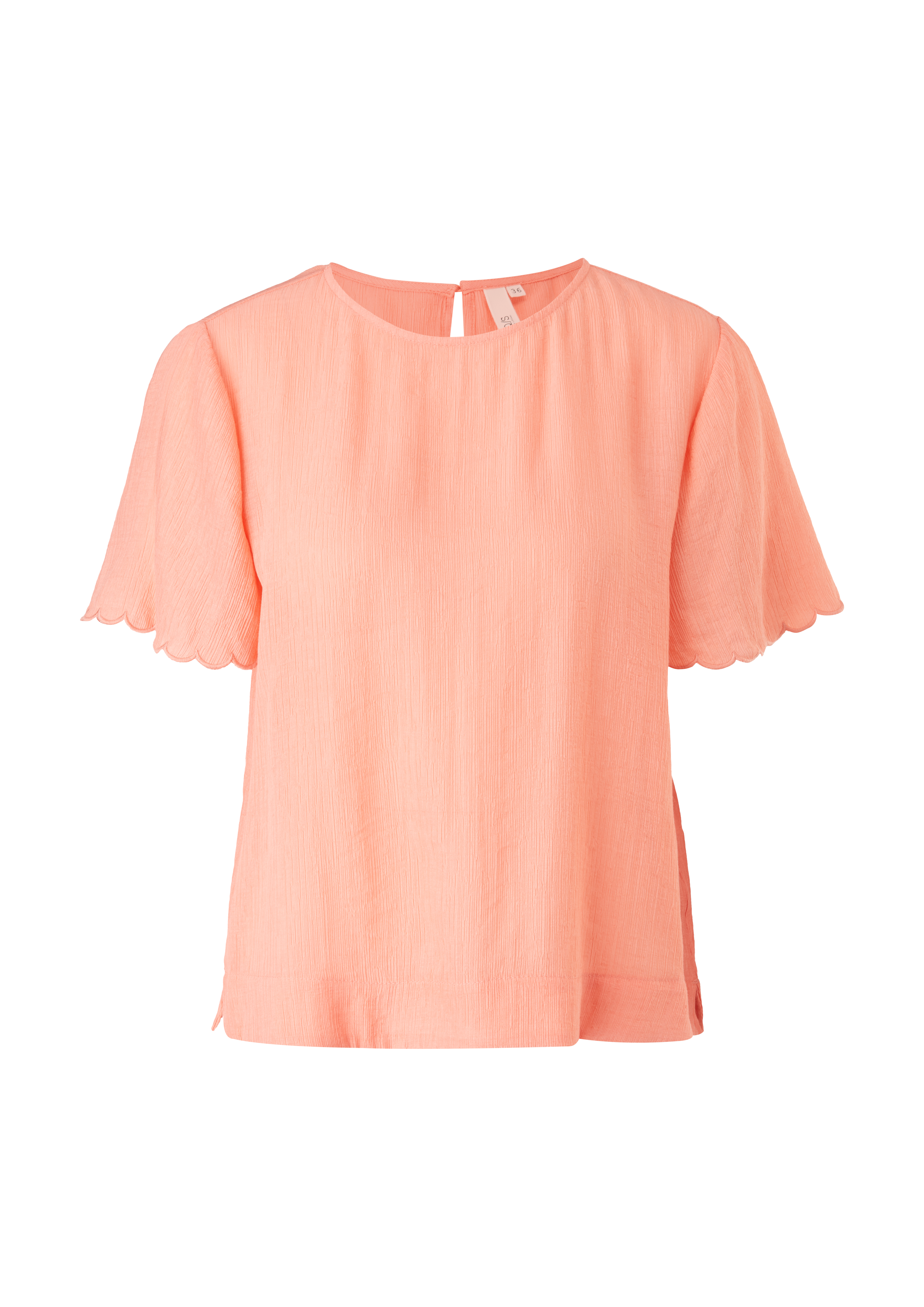 QS - Blusenshirt aus Viskosemix, Damen, Orange