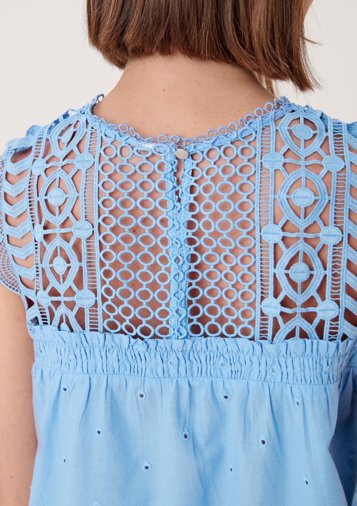 s.Oliver Top van broderie anglaise