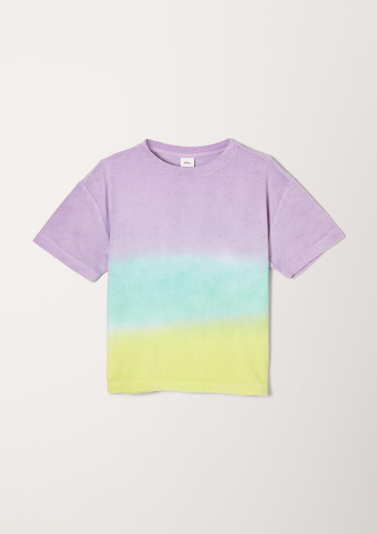 s.Oliver T-shirt en tissu éponge à effet colour blocking