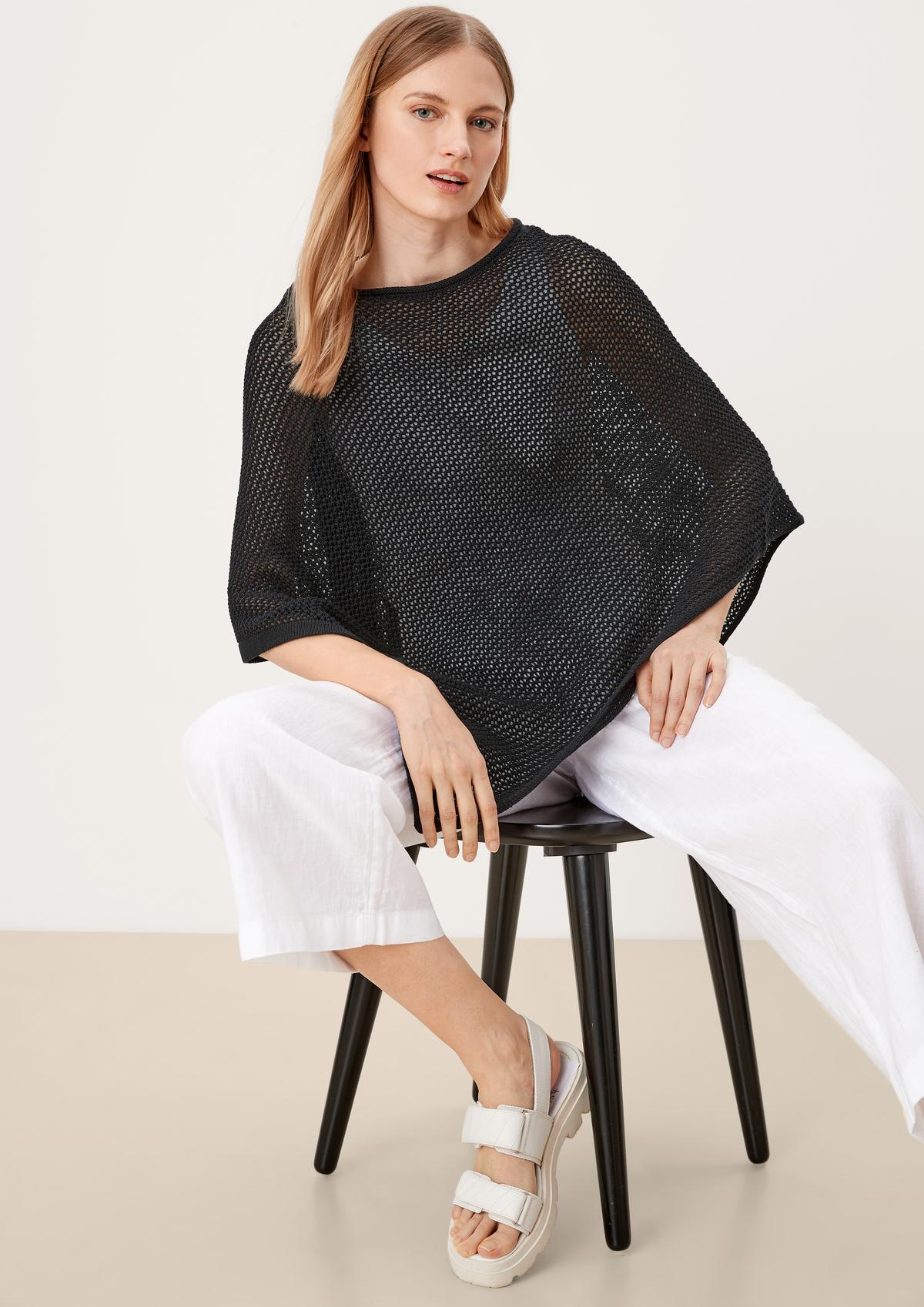 s.Oliver Textured knit poncho