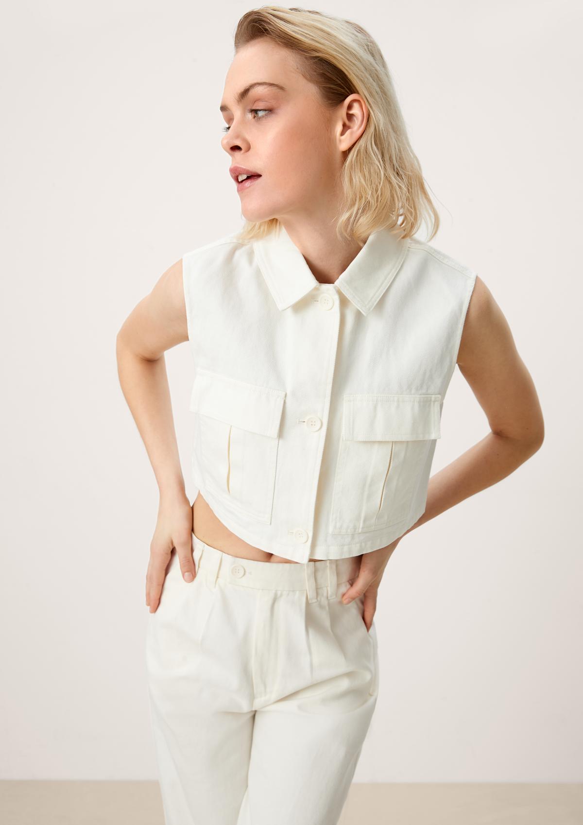 s.Oliver Blouse top made of cotton twill