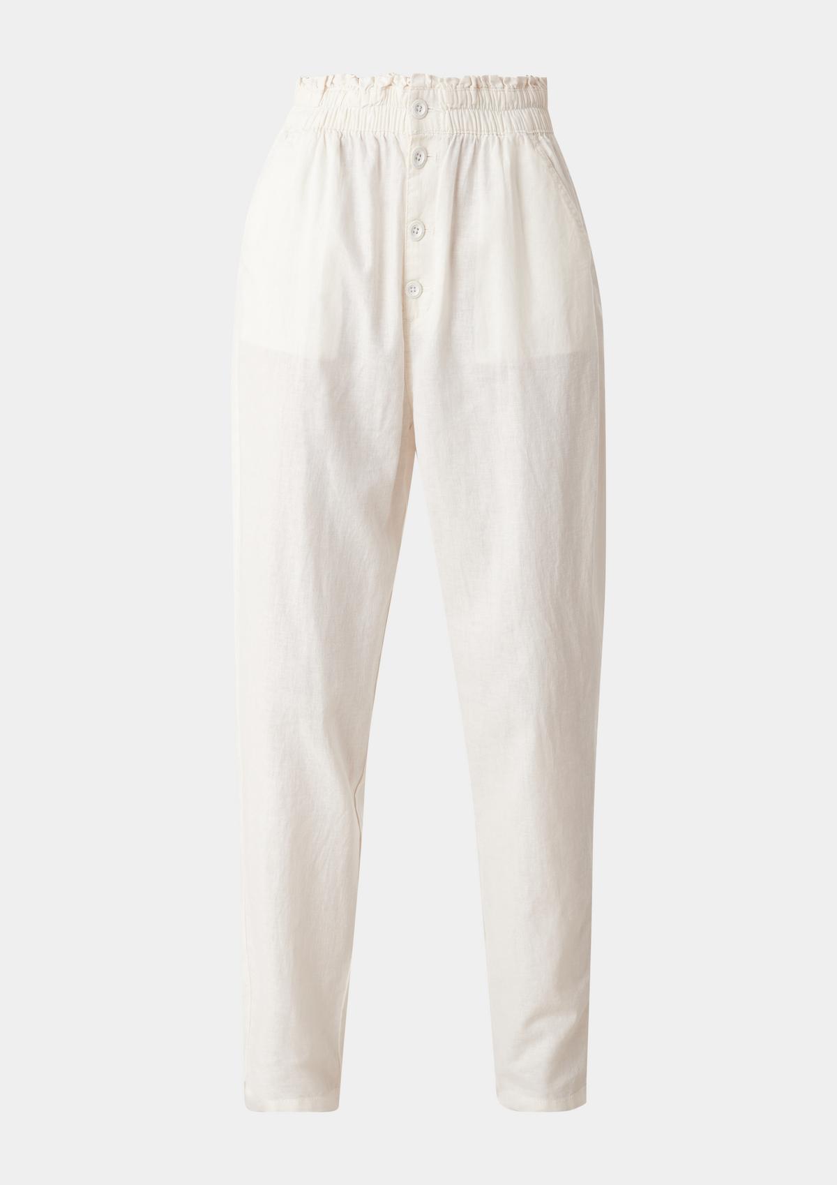 s.Oliver High waist broek van een linnenmix