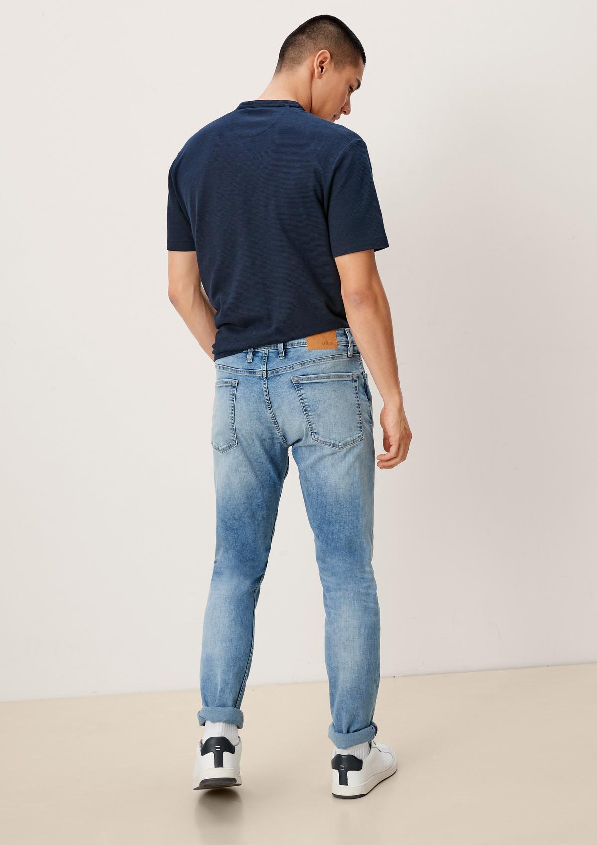 s.Oliver Slim: jeans in een used look