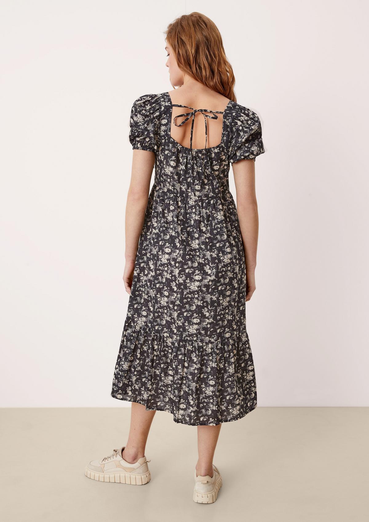 s.Oliver Flounce dress with puff sleeves