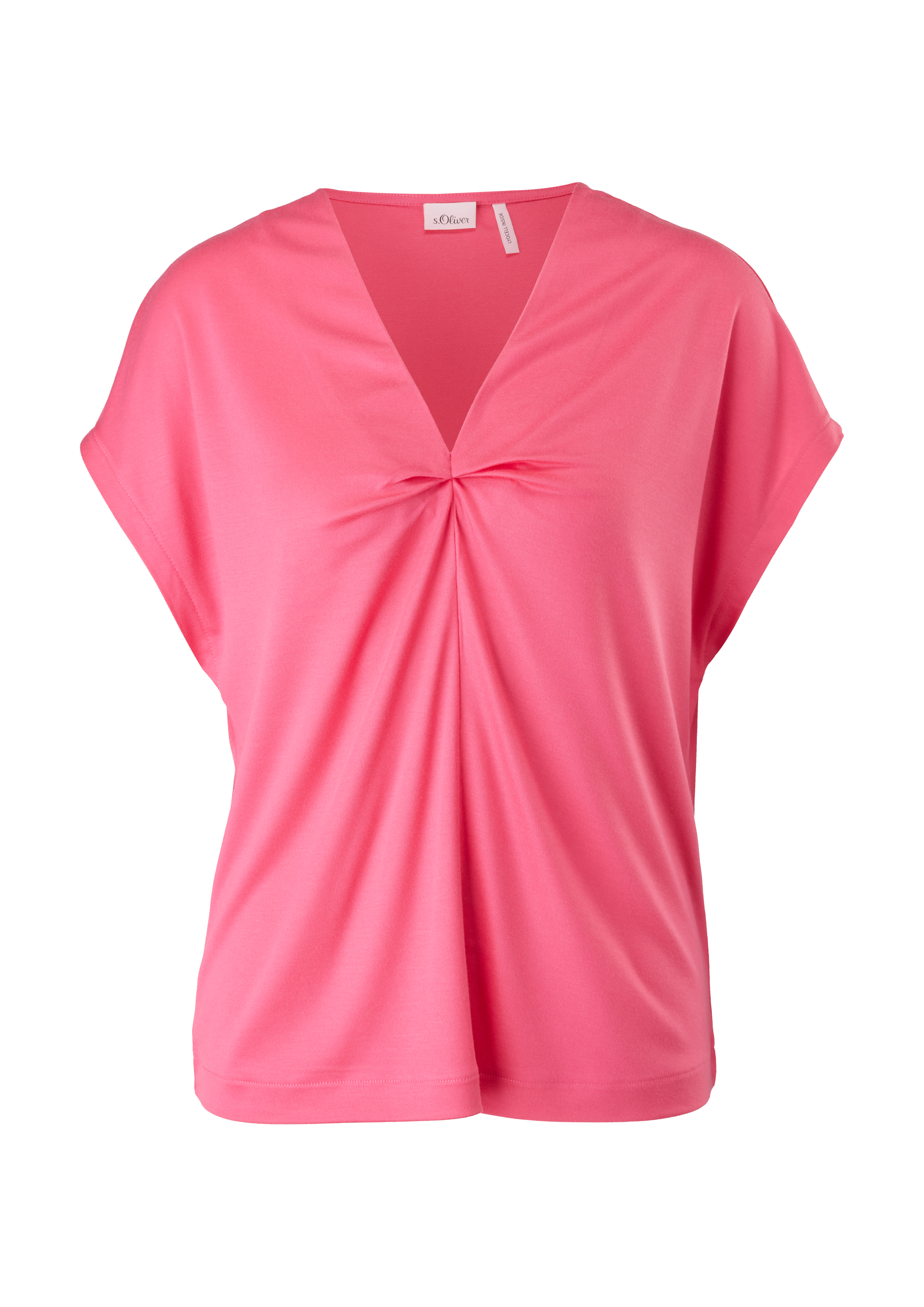 s.Oliver - Jerseyshirt aus Lyocell, Damen, Rosa