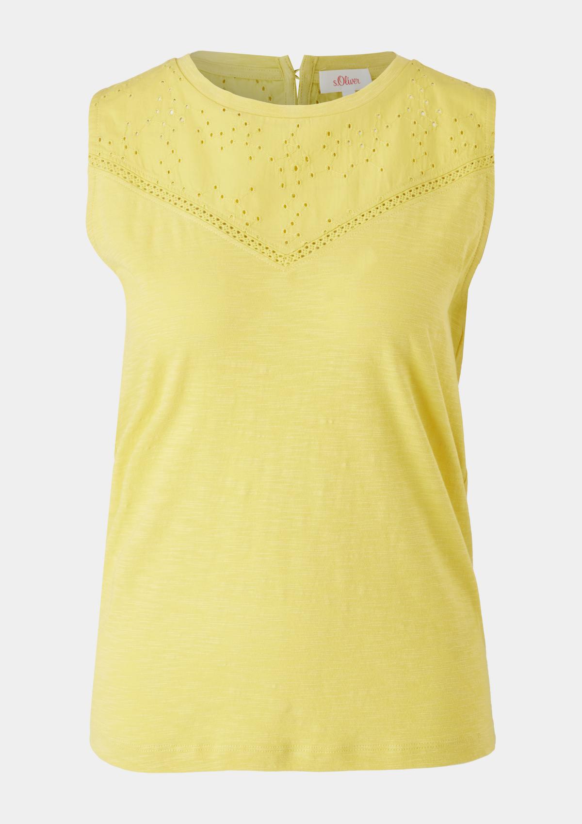 s.Oliver Jersey top met broderie anglaise