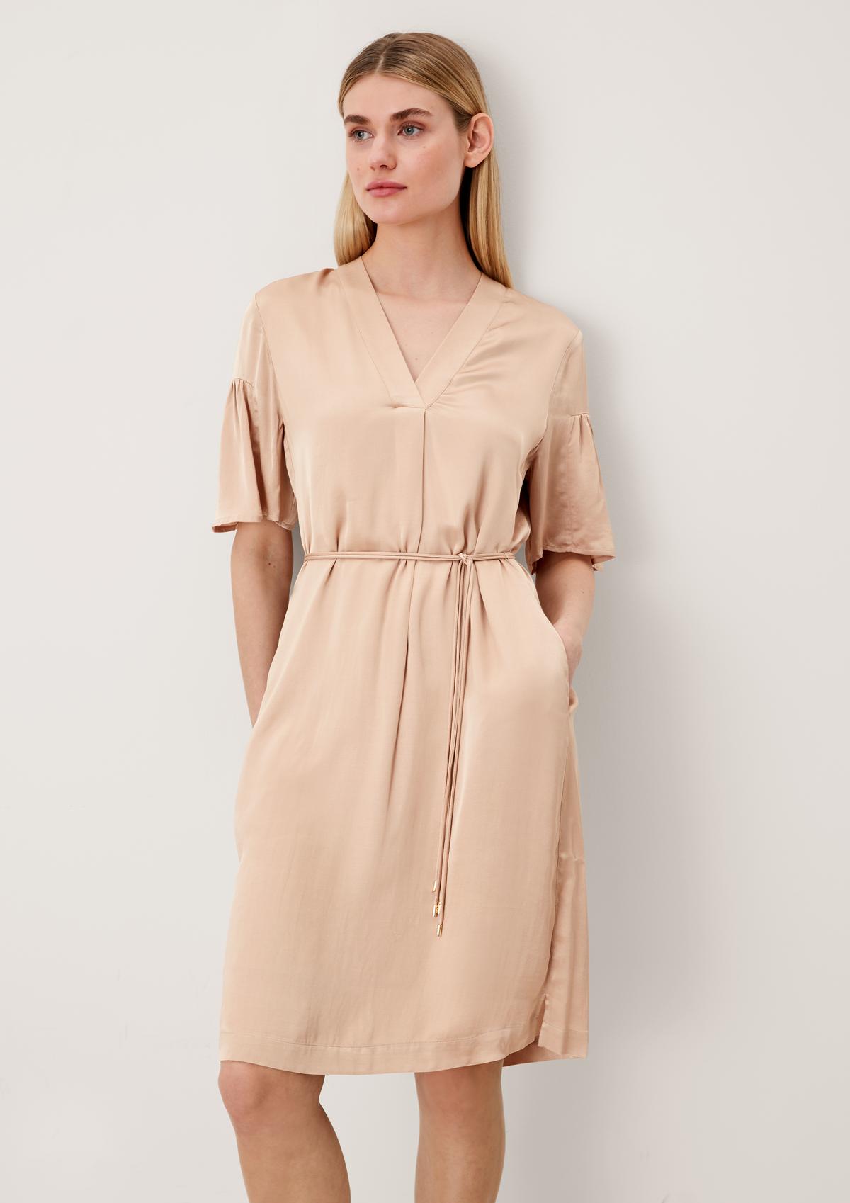 s.Oliver Satin dress with a tie detail