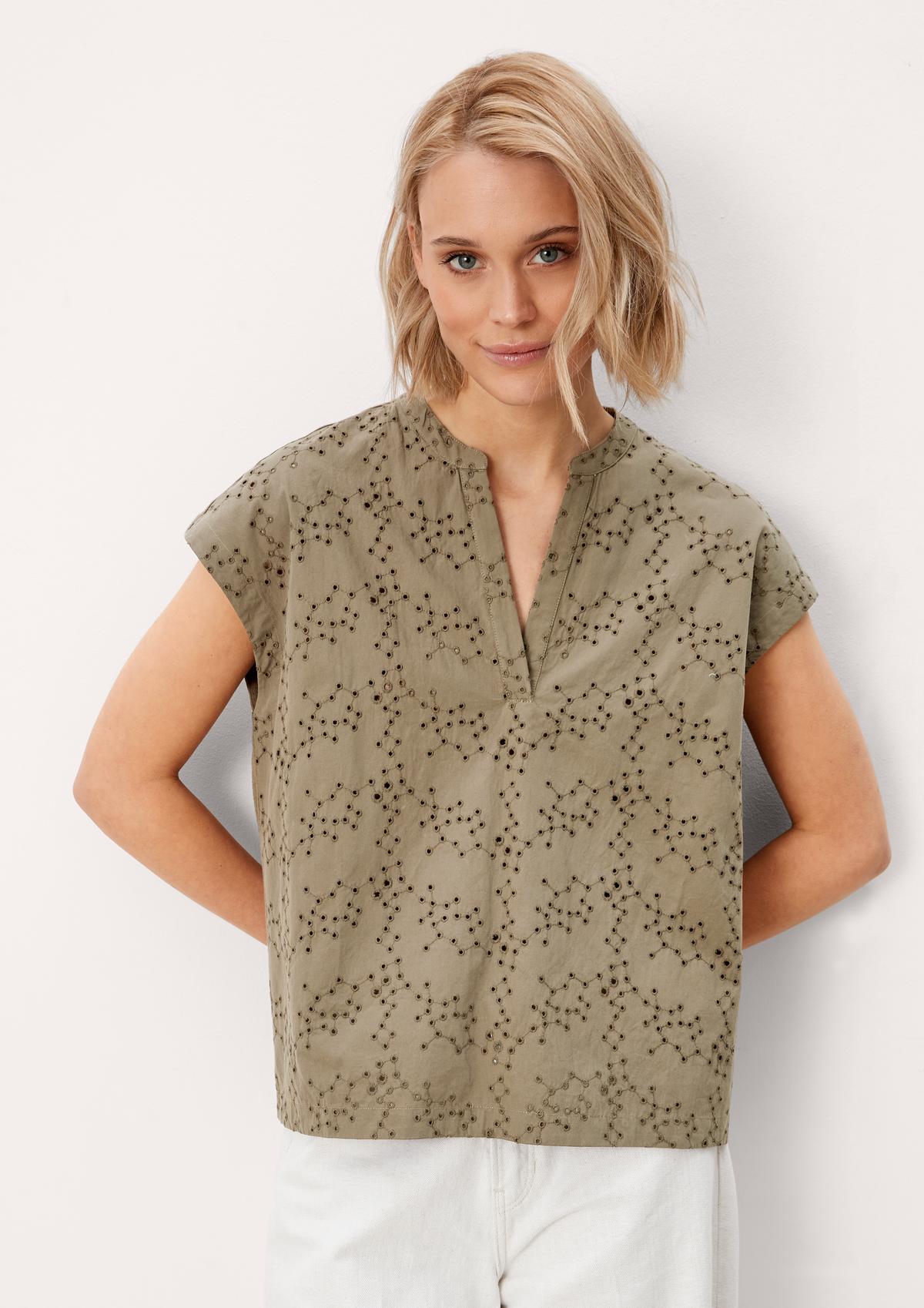 s.Oliver Blouseachtig shirt met broderie anglaise