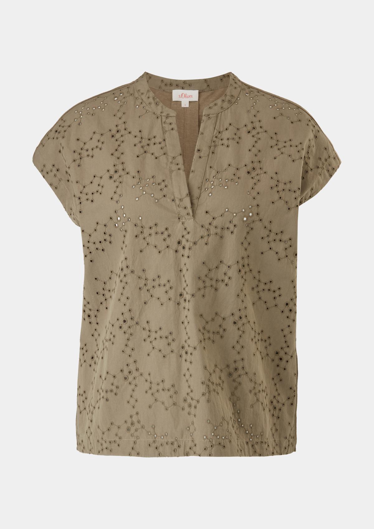 s.Oliver Blusenshirt mit Broderie Anglaise