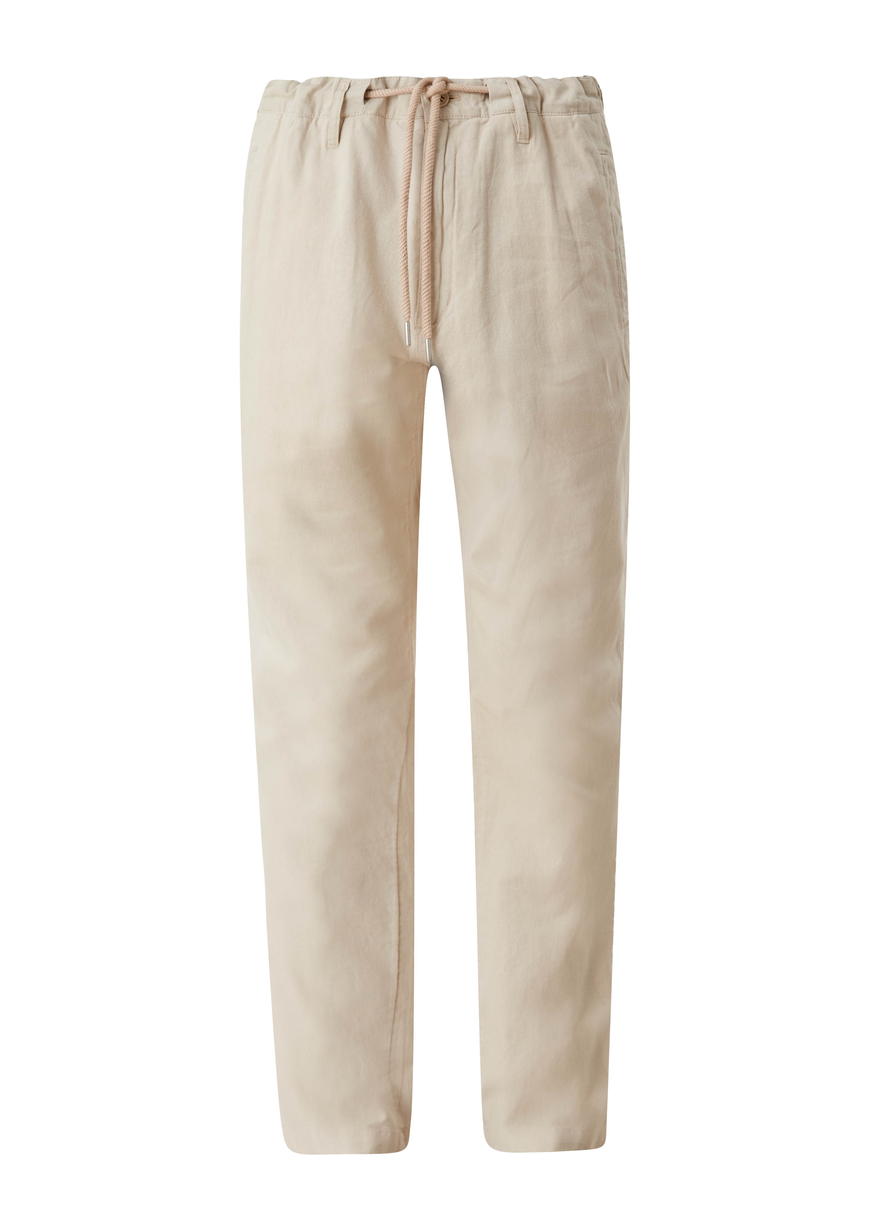 s.Oliver - Relaxed: Popeline-Hose im Leinenmix, Herren, Beige