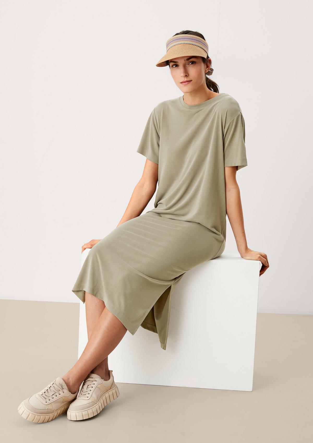s.Oliver T-Shirt-Kleid mit Seitenschlitzen