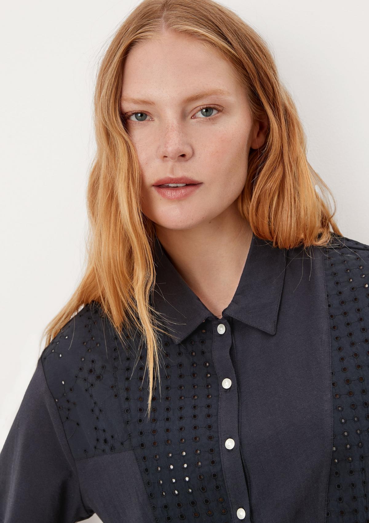 s.Oliver Blouseachtig shirt met broderie anglaise