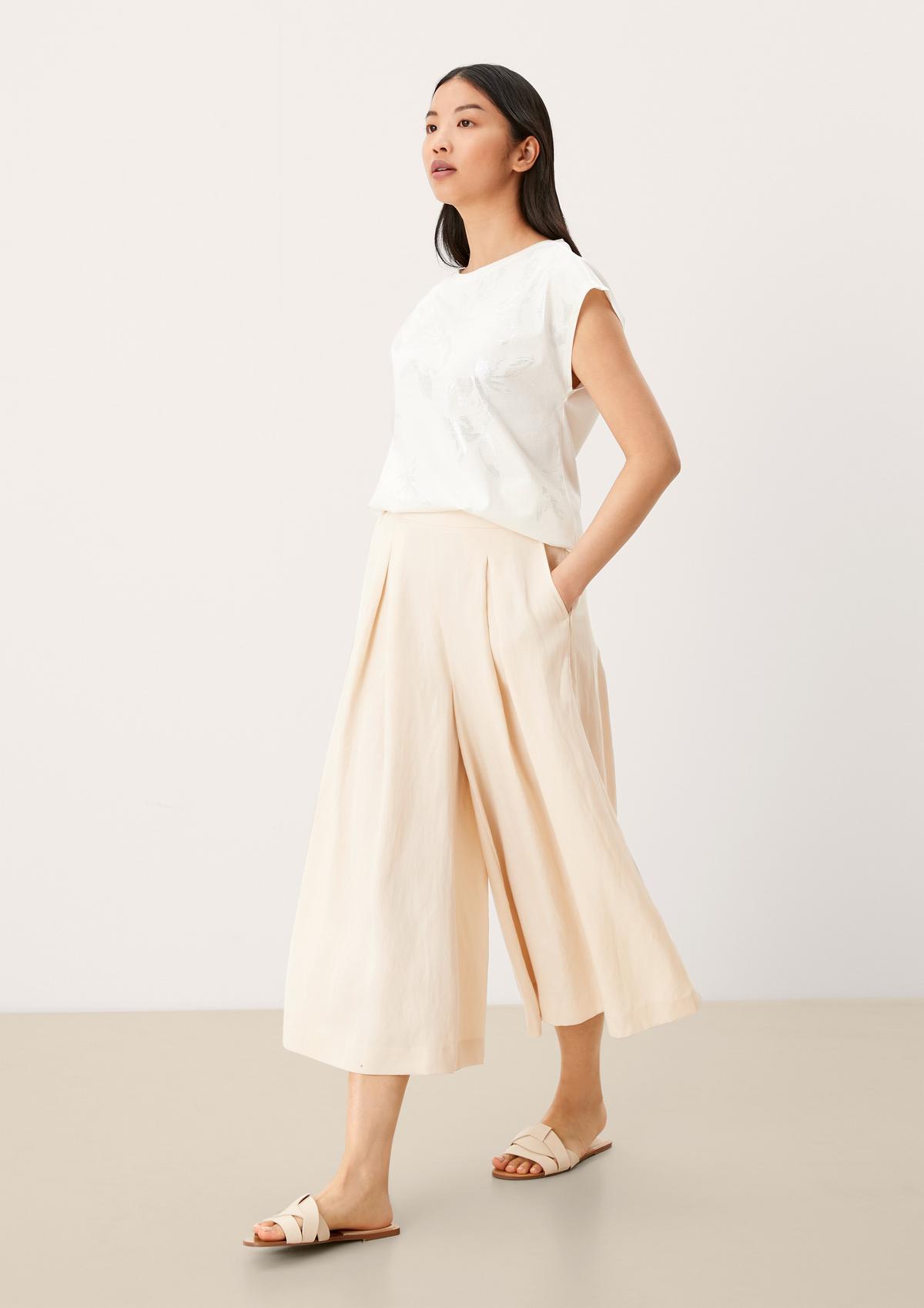 Regular fit: culottes in a lyocell blend