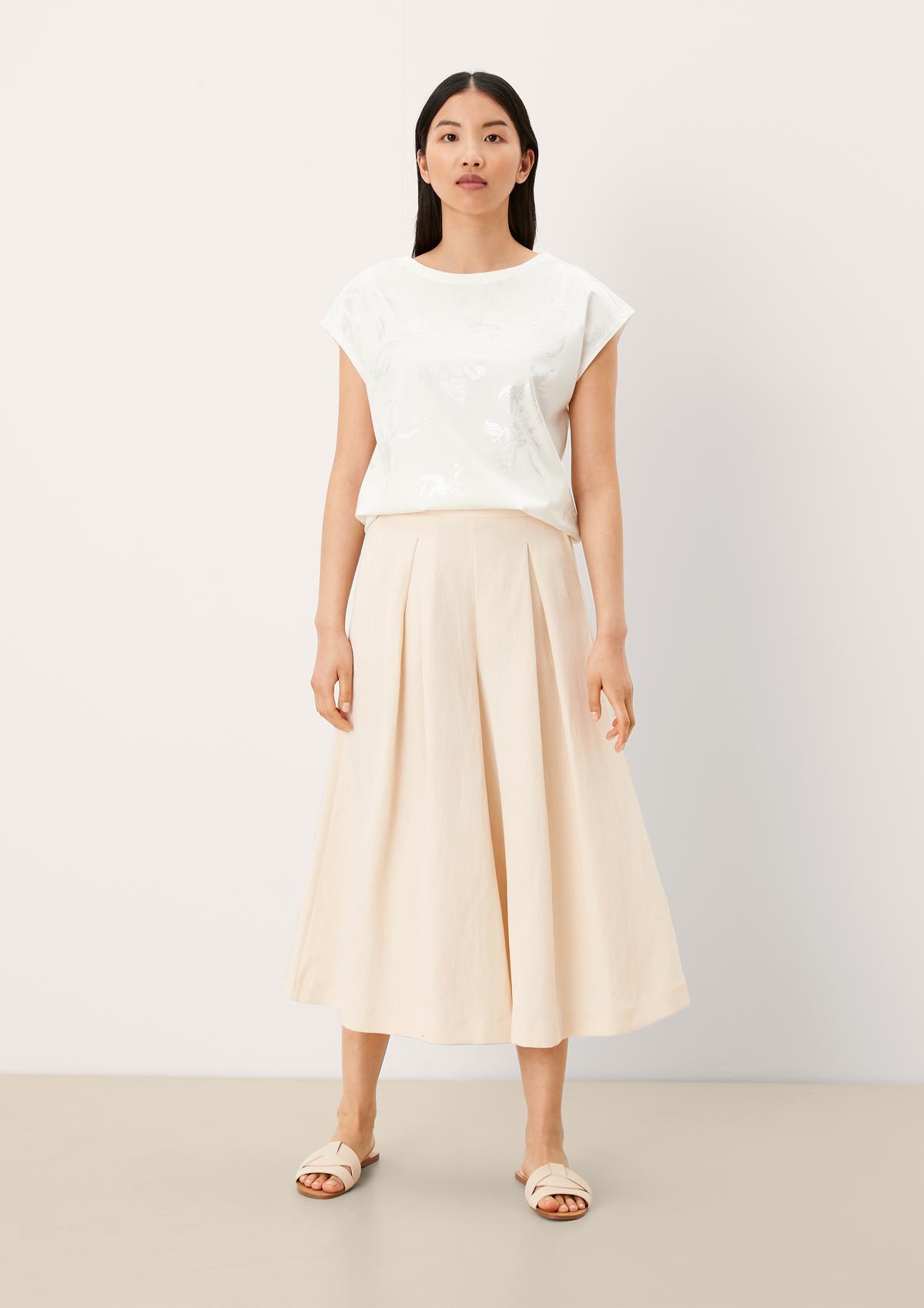 s.Oliver Regular fit: culottes in a lyocell blend