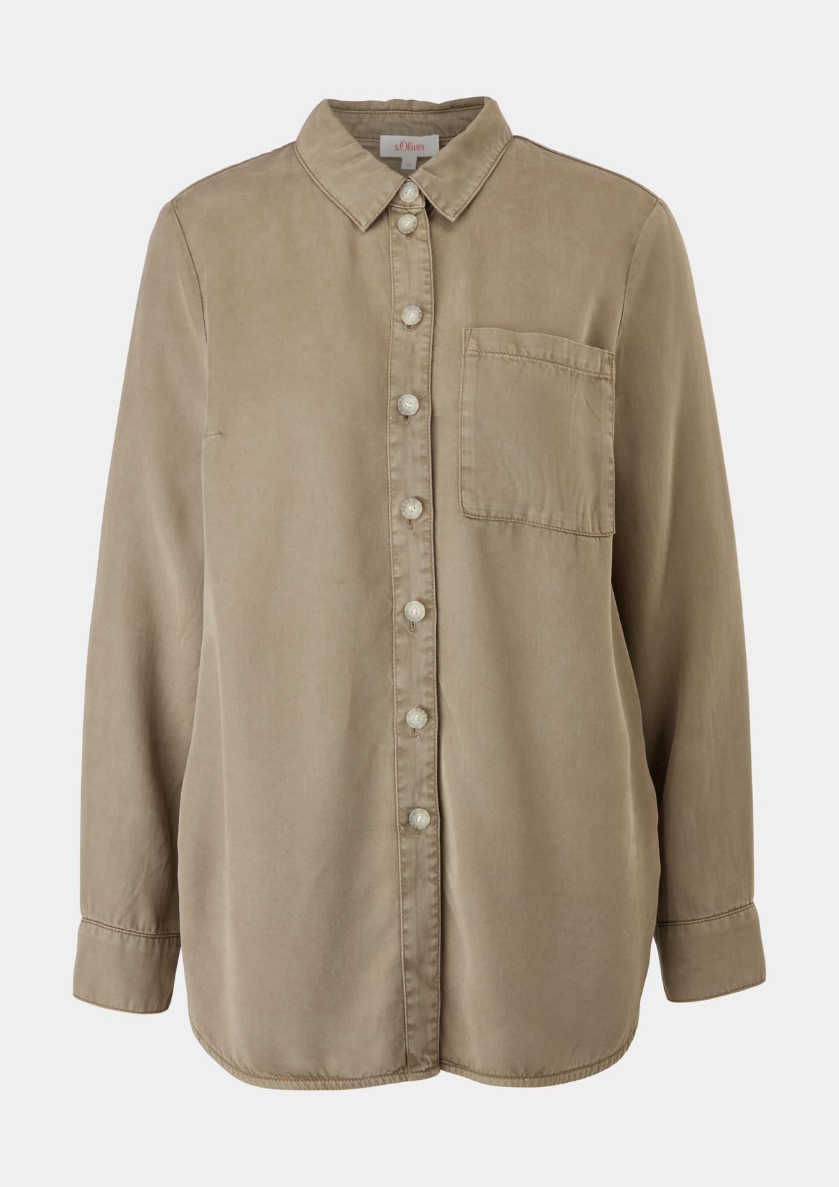 s.Oliver Long blouse with breast pocket