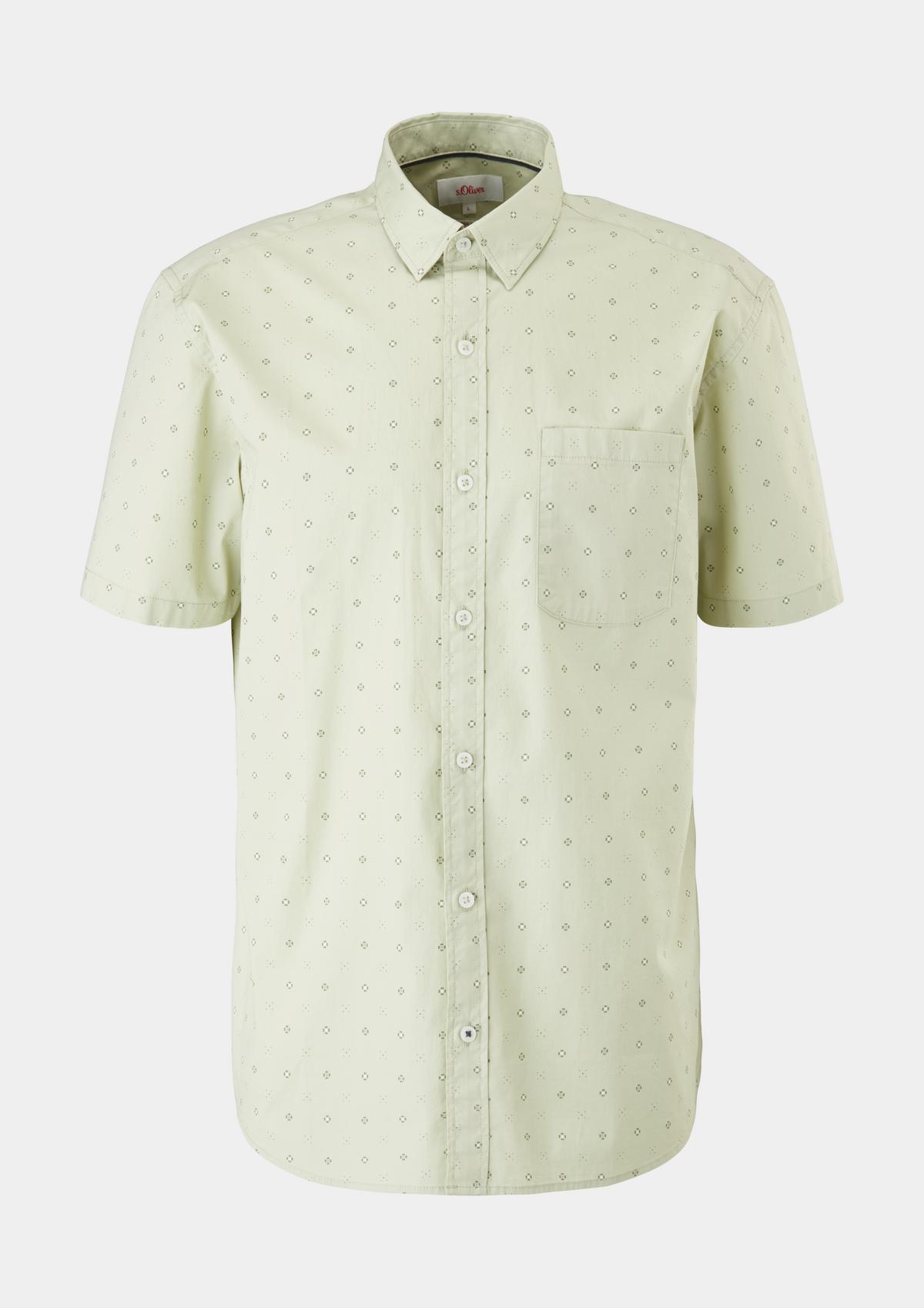 s.Oliver Regular: košeľa s krátkymi rukávmi a minimalistickou potlačou