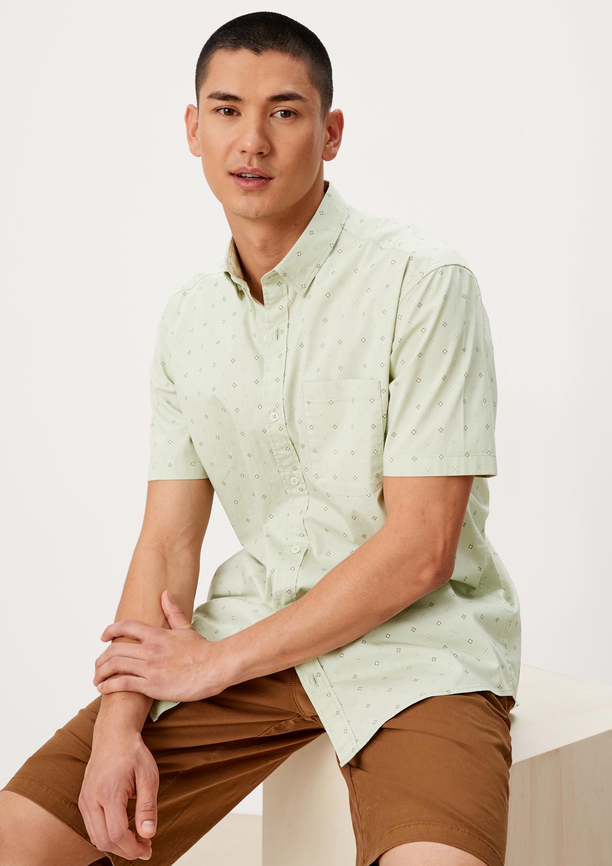 s.Oliver Regular fit: short sleeve shirt with a minimalist print