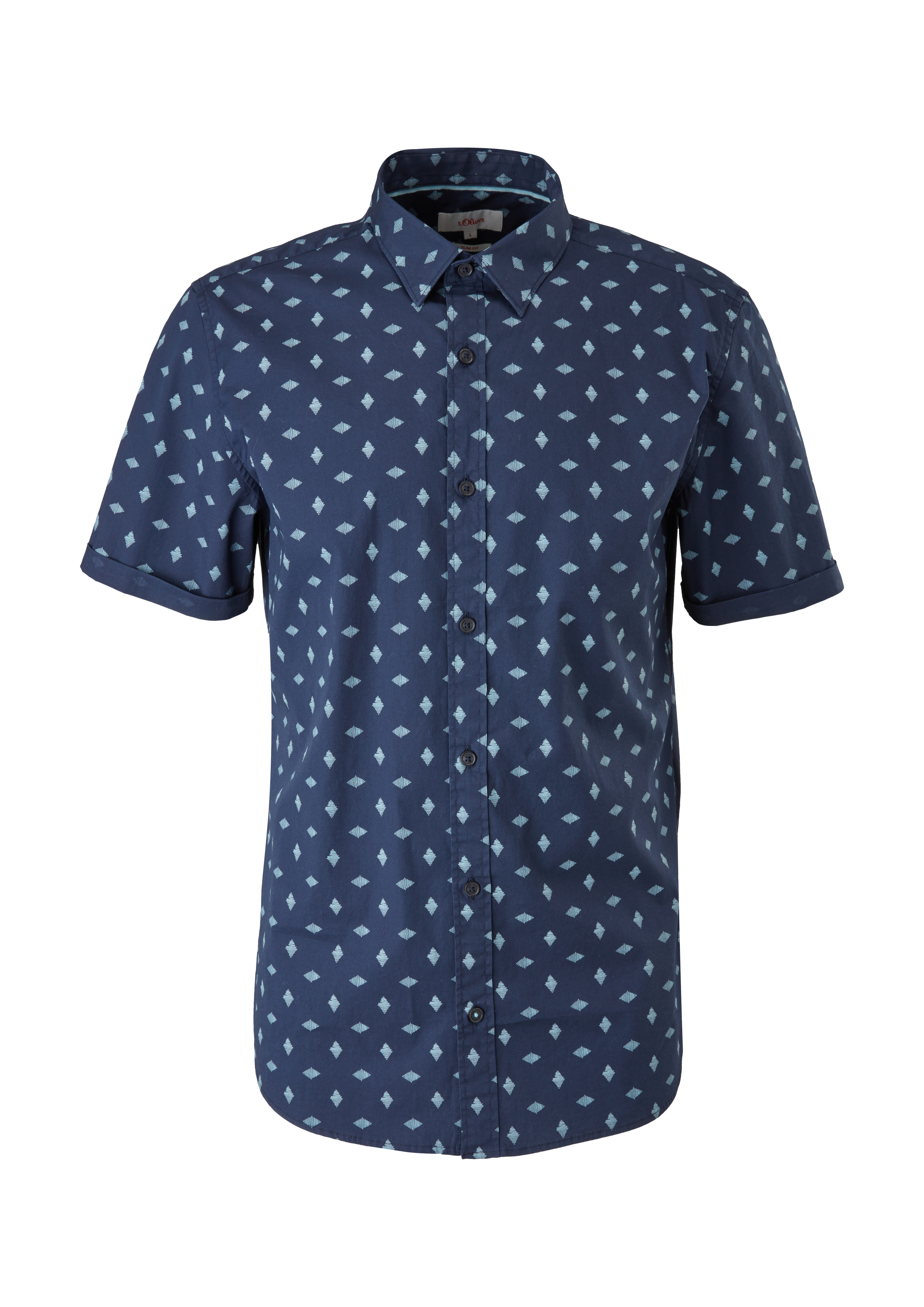s.Oliver Slim: Hemd mit Allover-Print
