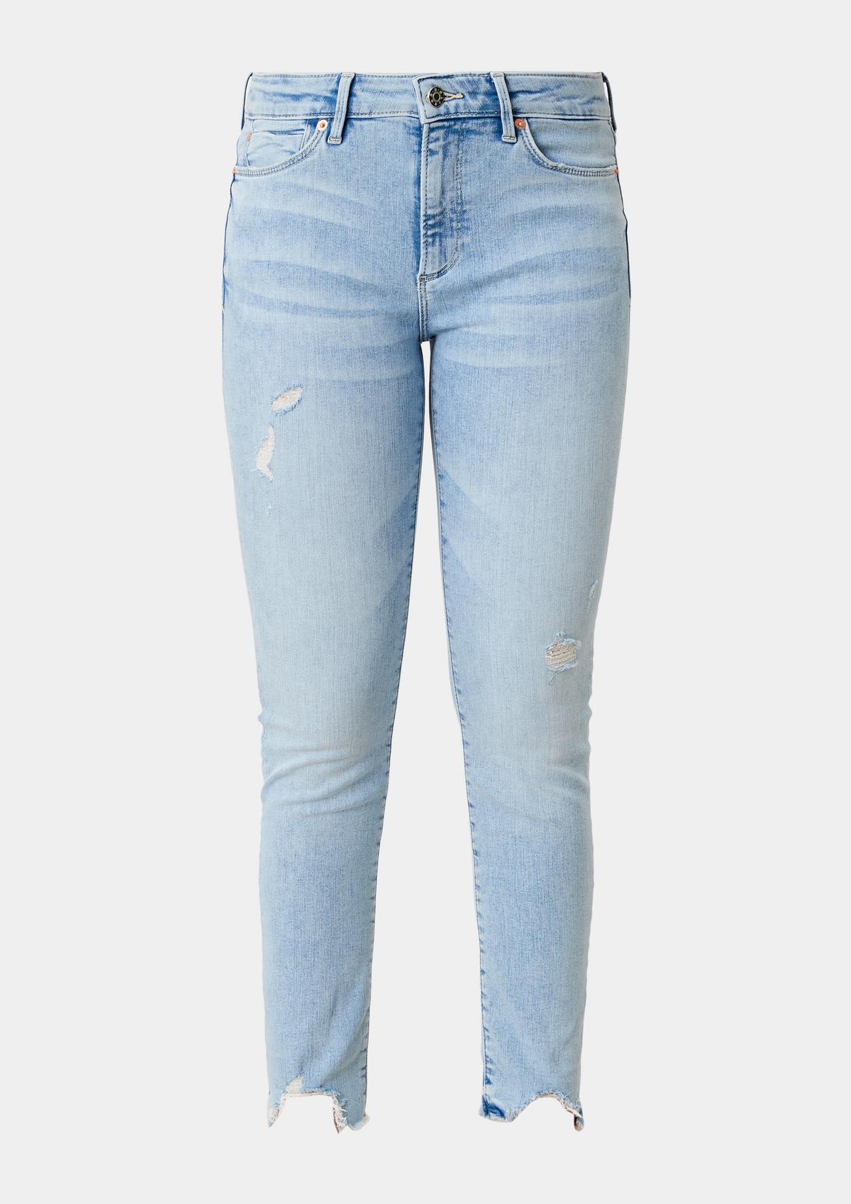 s.Oliver Skinny fit: jeans with a frayed hem