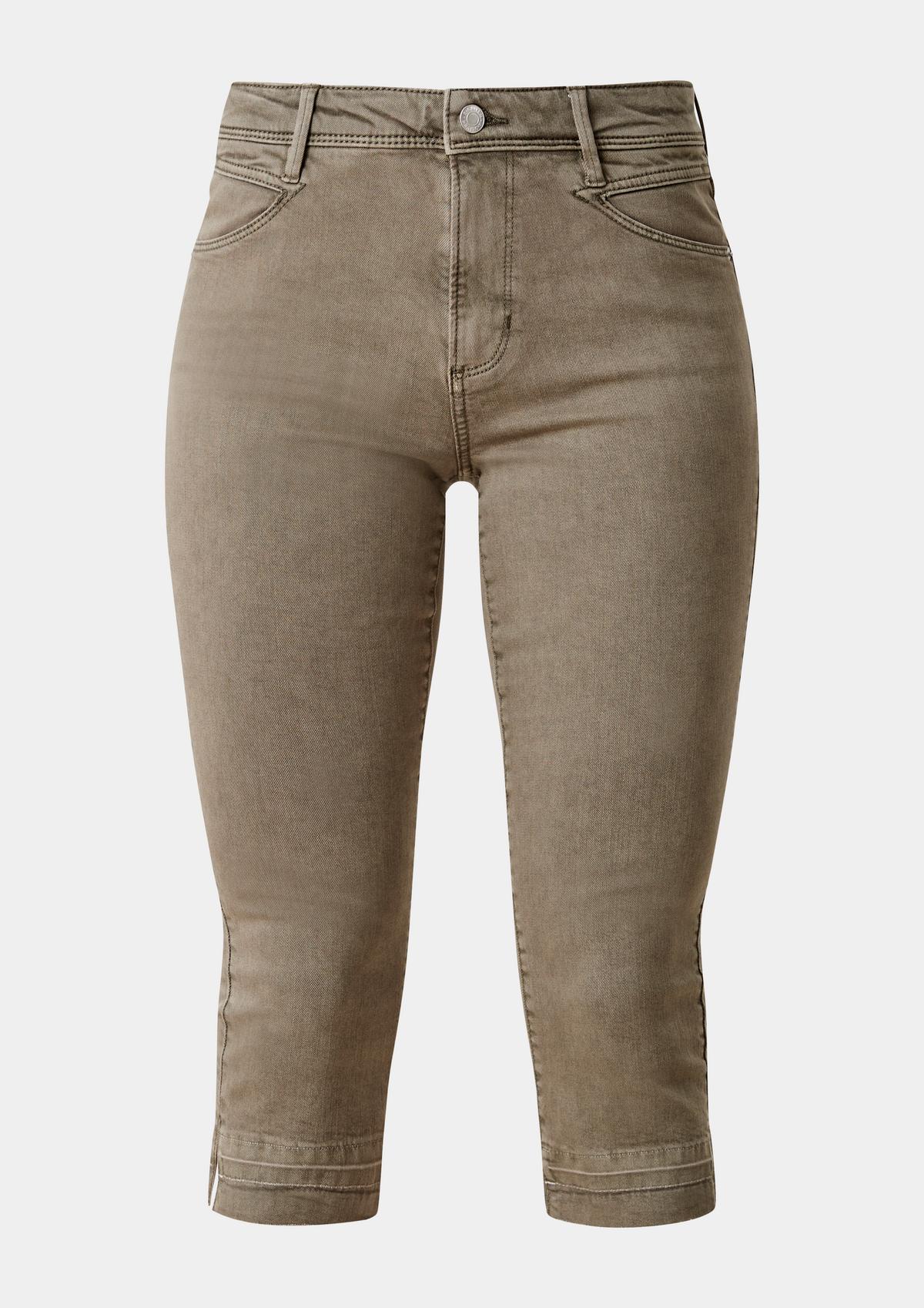 s.Oliver Slim: capri-jeans met gerafelde zoom