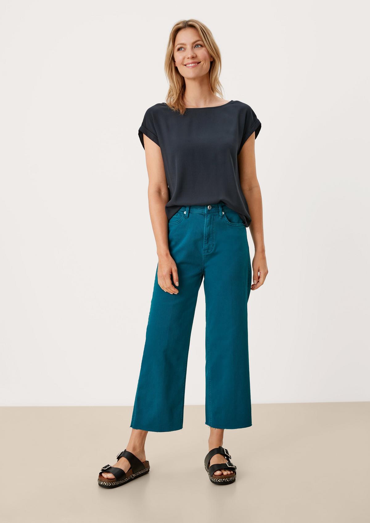 s.Oliver Jeans hlače - culotte Suri/kroj Fit/High Rise/široke hlačnice