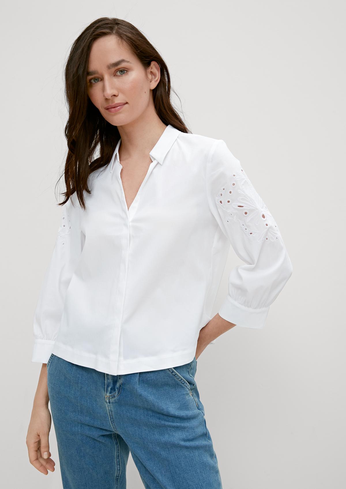comma Blouse with broderie anglaise