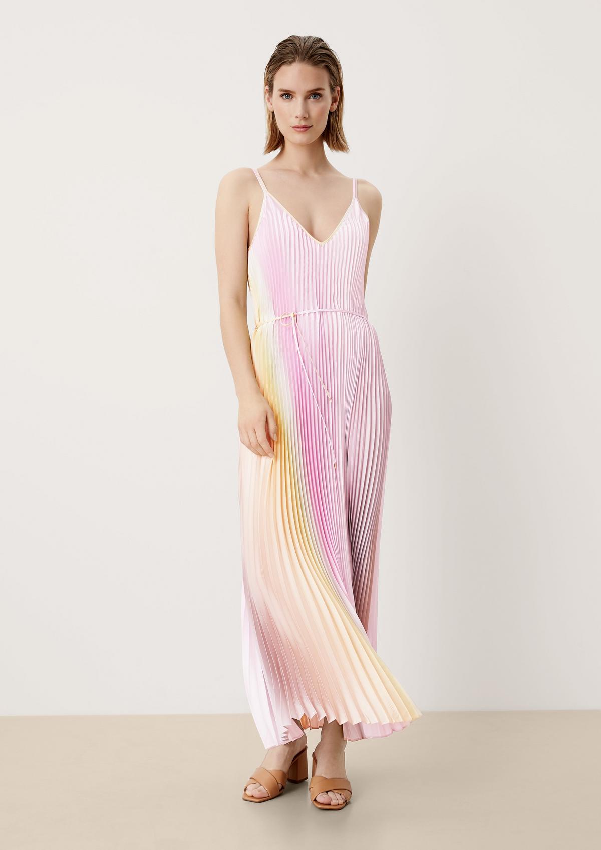 s.Oliver Pleated dress with colour graduation