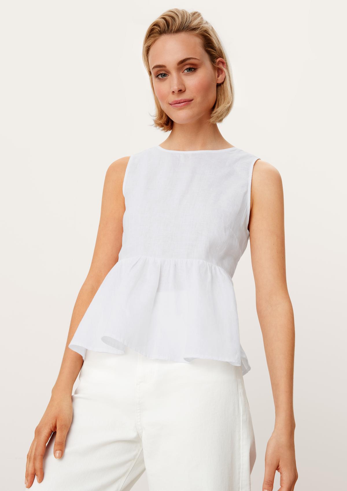 s.Oliver Linen top with a knot detail