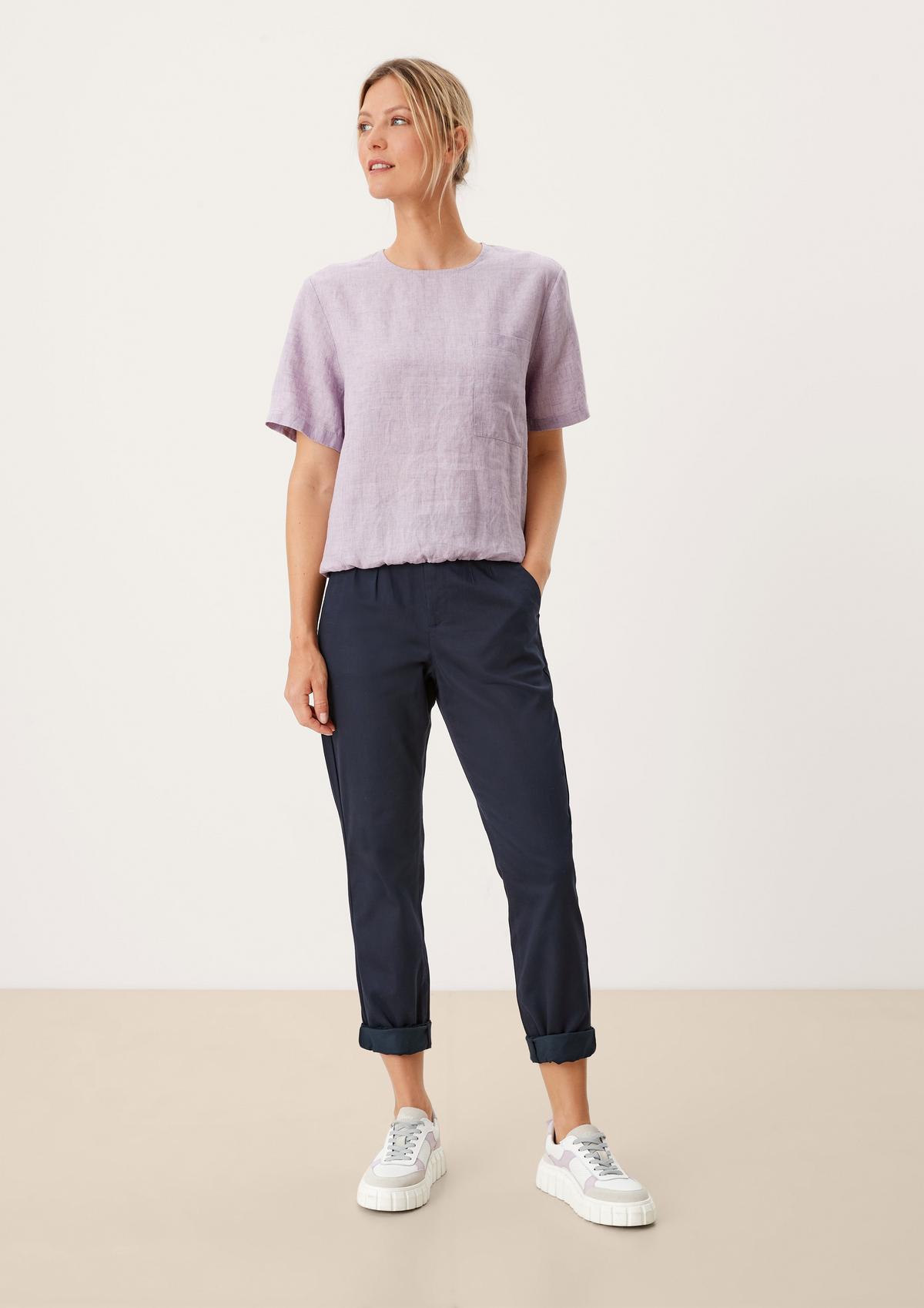 s.Oliver Linen blouse with an elasticated waistband