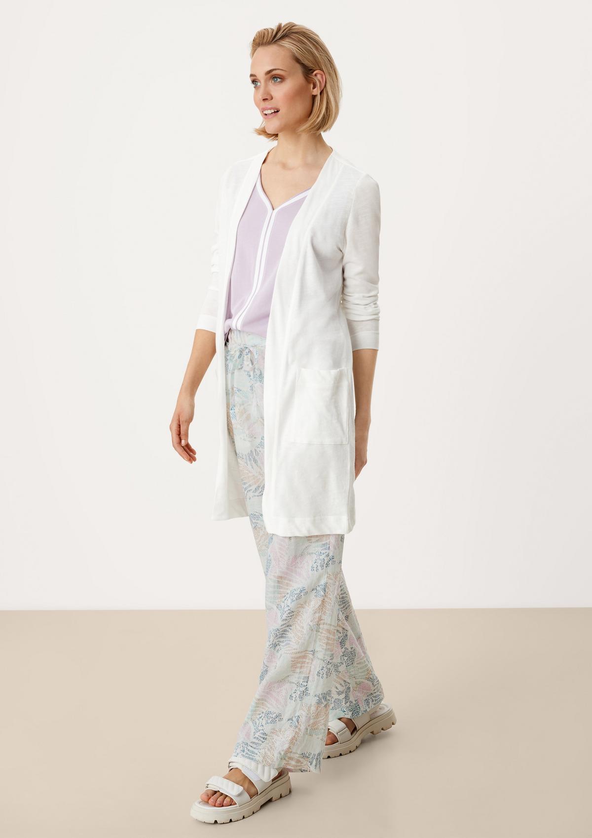 s.Oliver Regular : pantalon en lin à imprimé floral