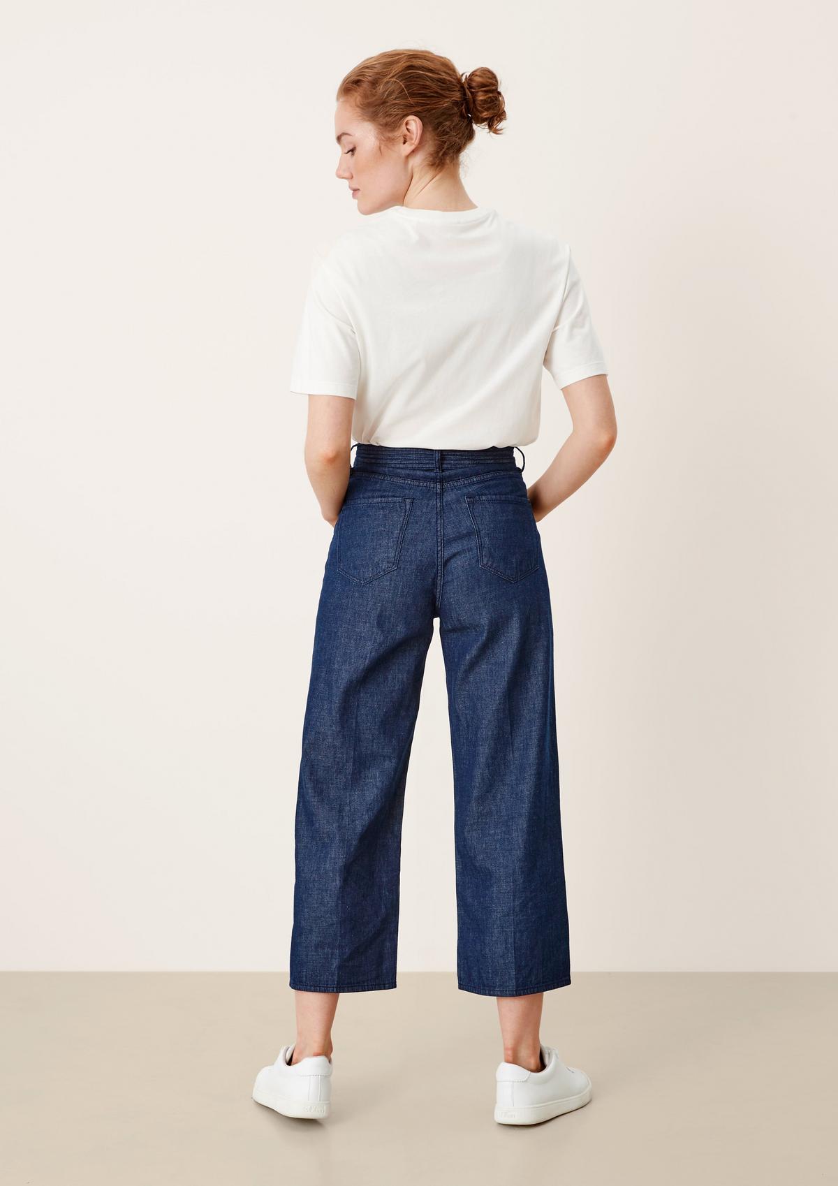 s.Oliver Regular fit: Culottes with a tie-around belt