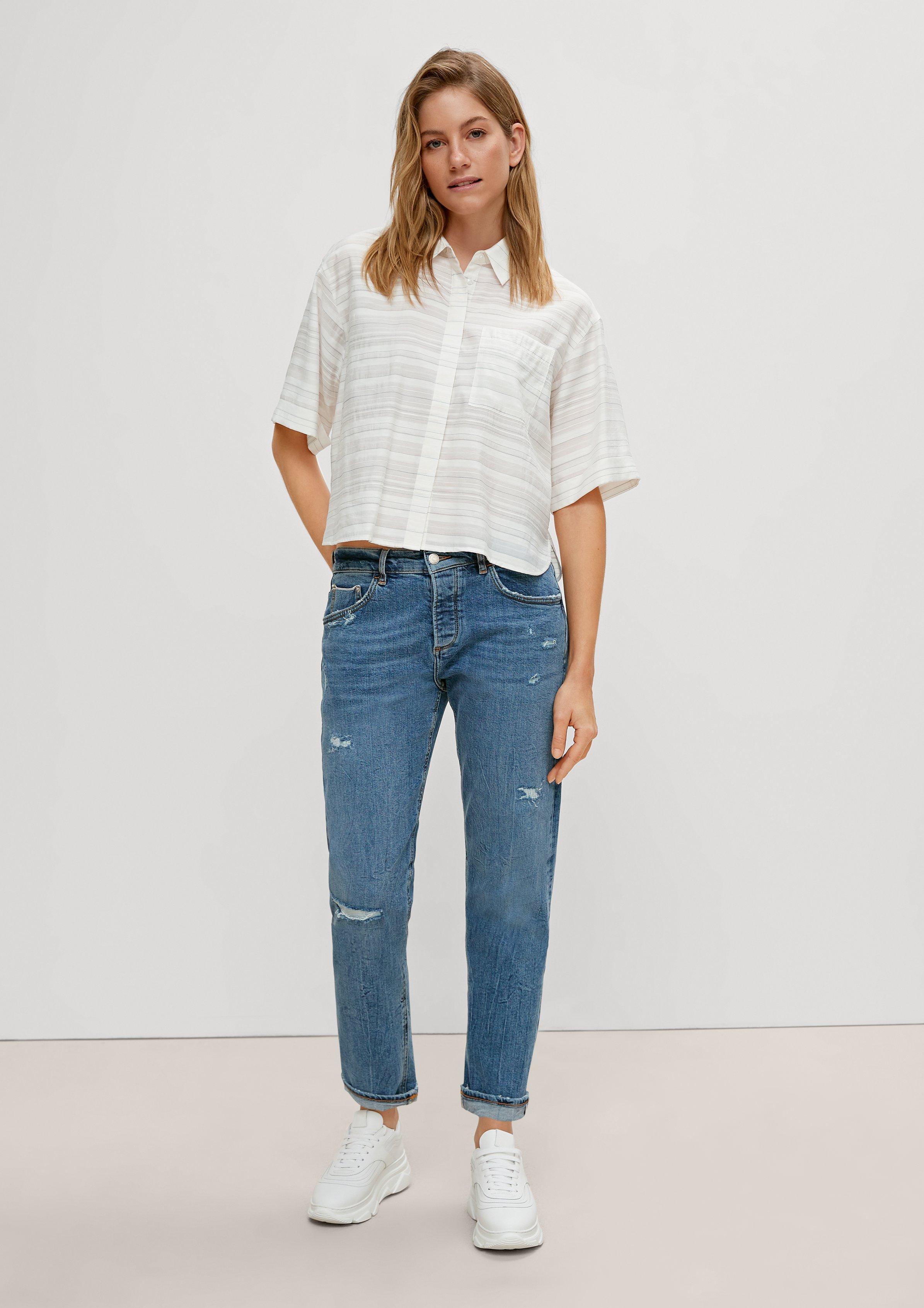 Jacquardbluse in 01G3