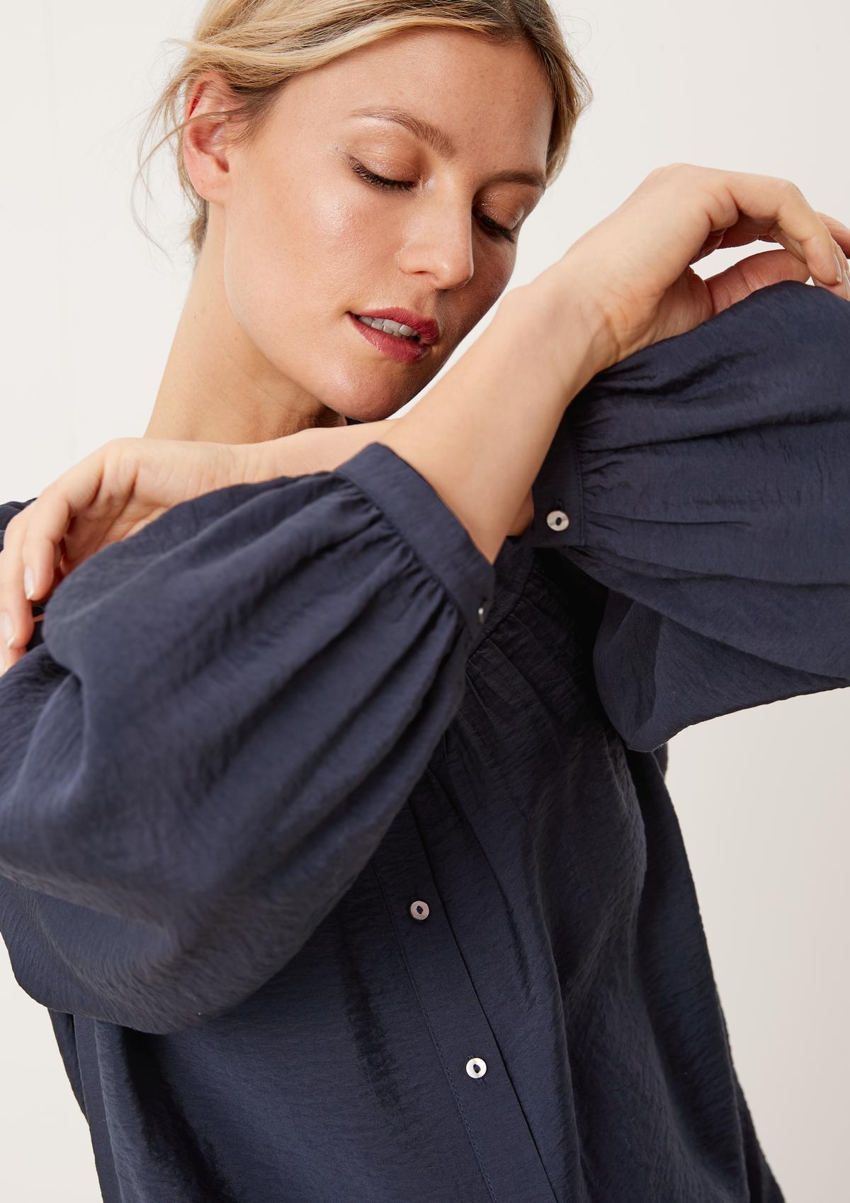 s.Oliver Blended viscose blouse with ruffles
