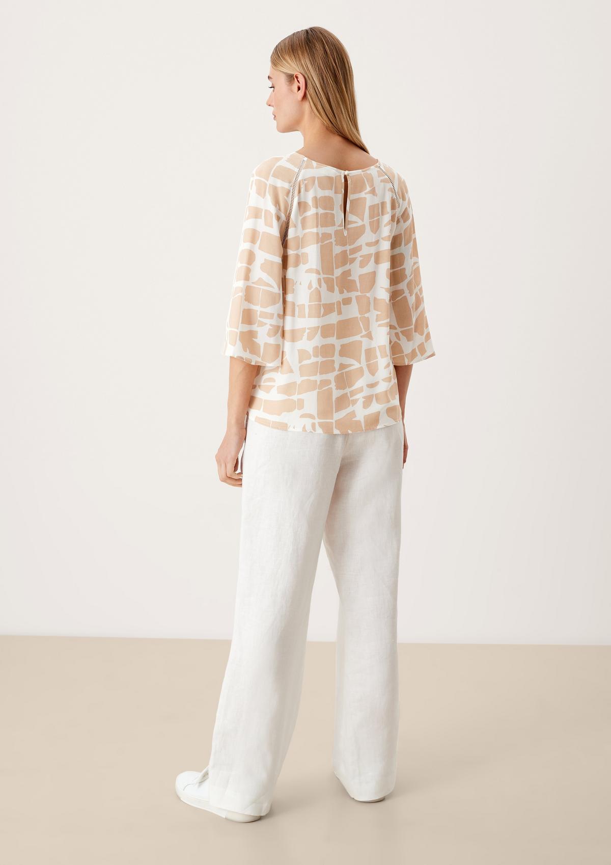 s.Oliver Crêpe blouse with crocheted lace