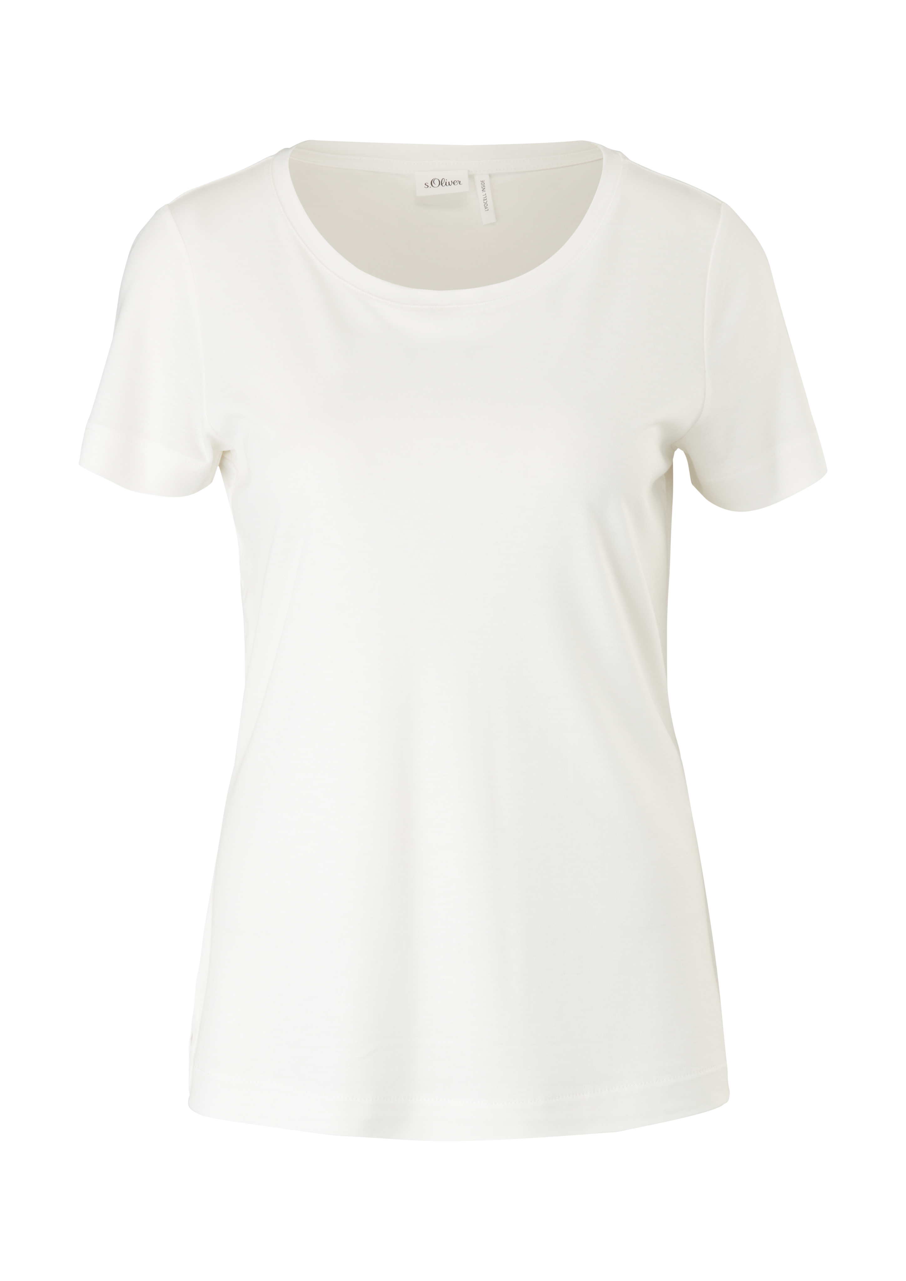 s.Oliver - T-Shirt aus Lyocell, Damen, creme