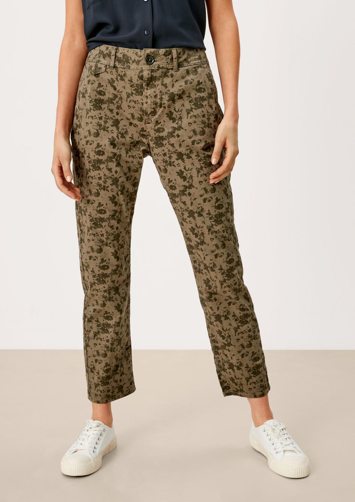 s.Oliver Comfort chinos: trousers with a printed pattern