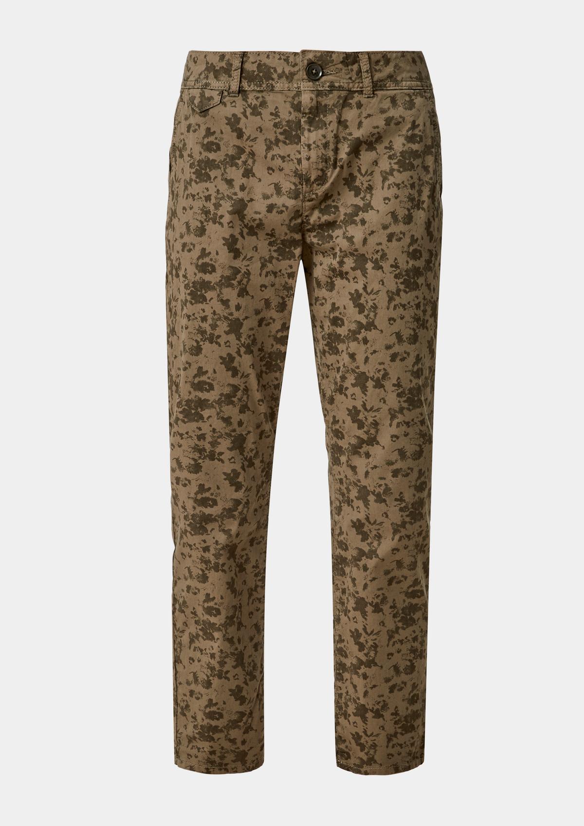 s.Oliver Comfort chinos: trousers with a printed pattern