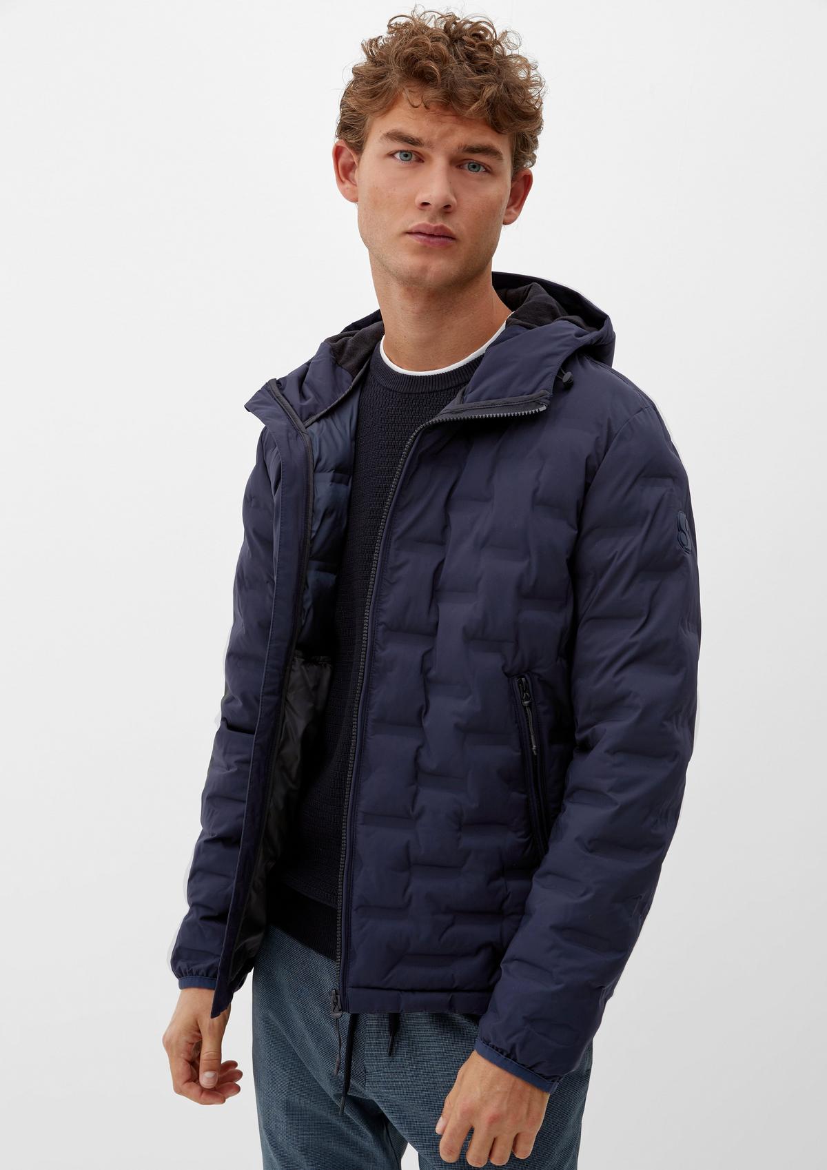 Softshell jacket with a stand-up collar navy 