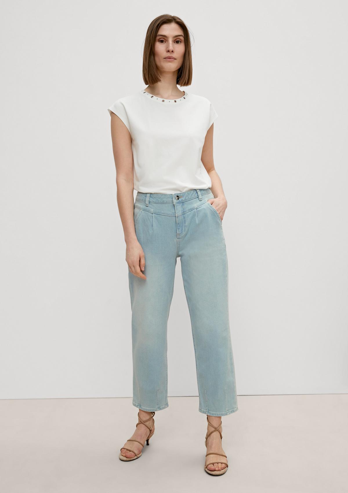 Regular fit: Marlene-style linen trousers - sandstone