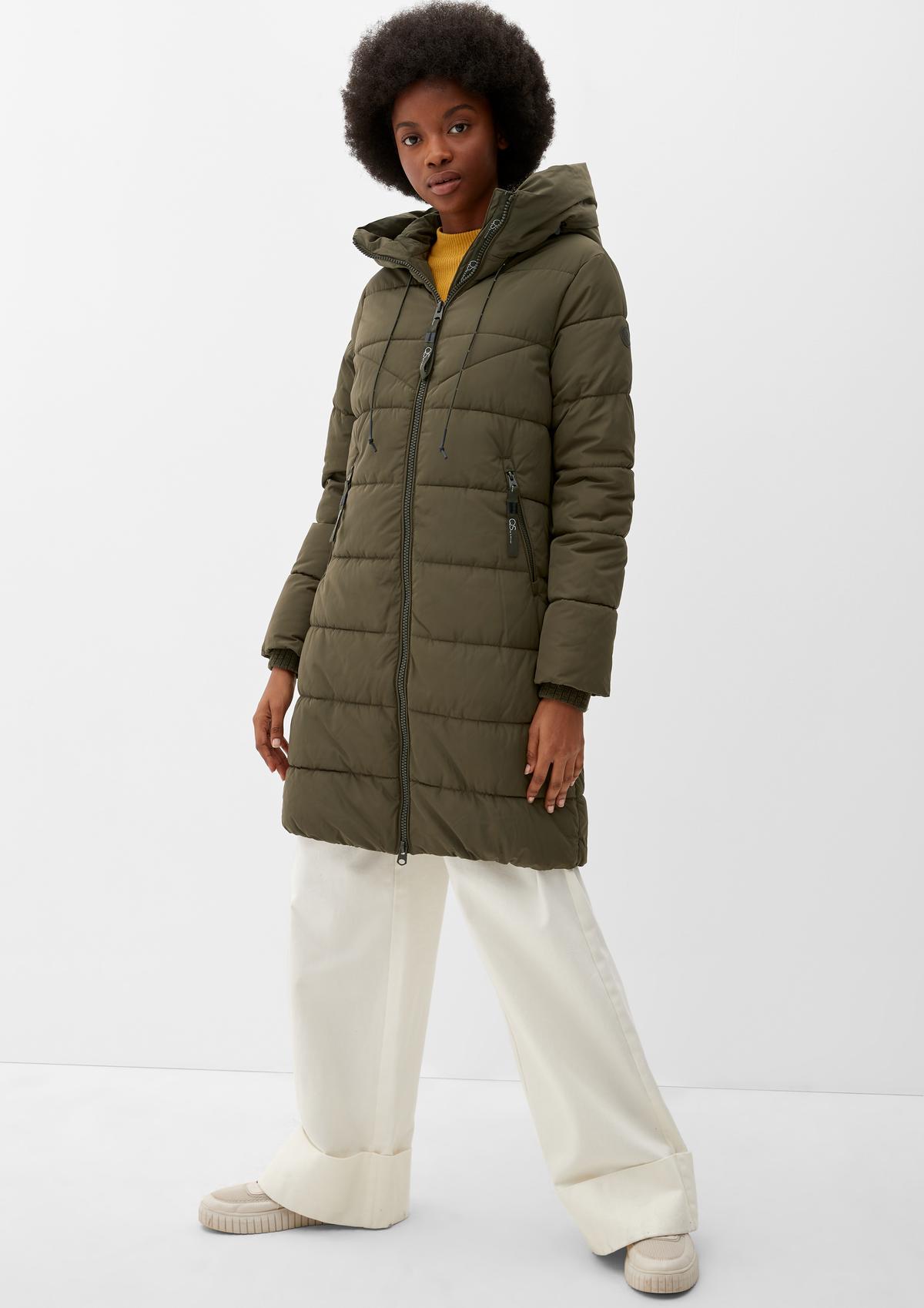 Parka with a quilted pattern