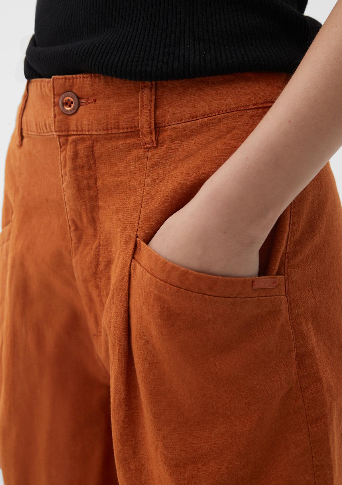 s.Oliver Regular: kratke hlače iz mešanice lana