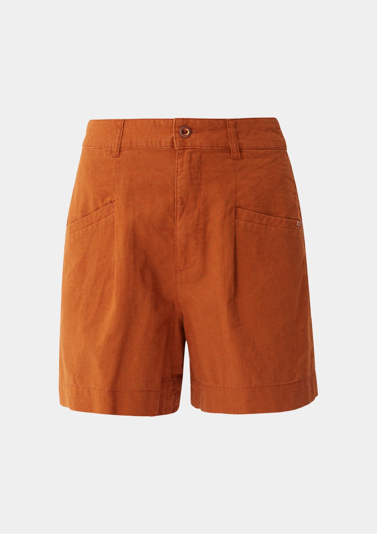 s.Oliver Regular fit: linen blend shorts