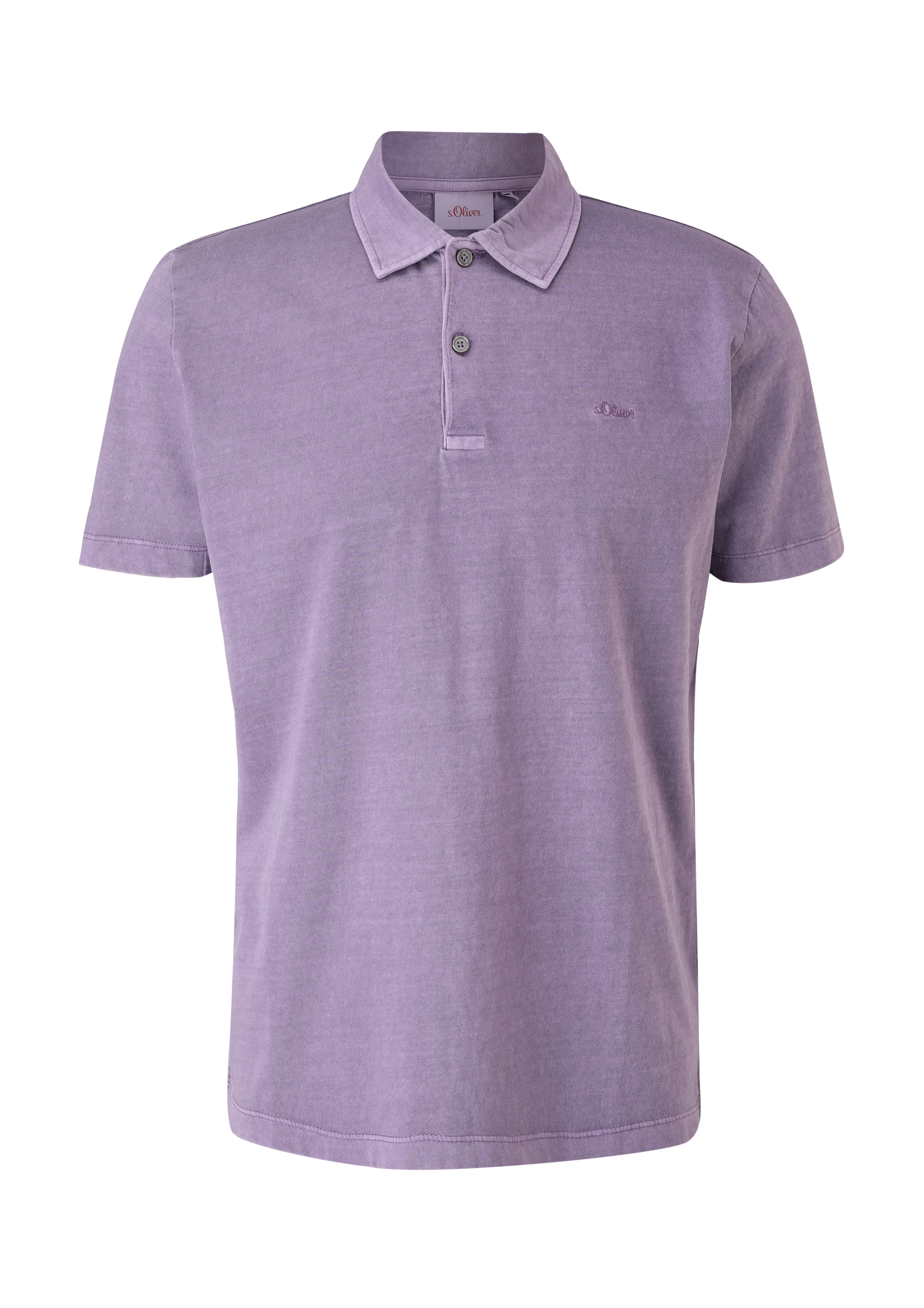 s.Oliver - Poloshirt mit dezenter Logostickerei, Herren, lila