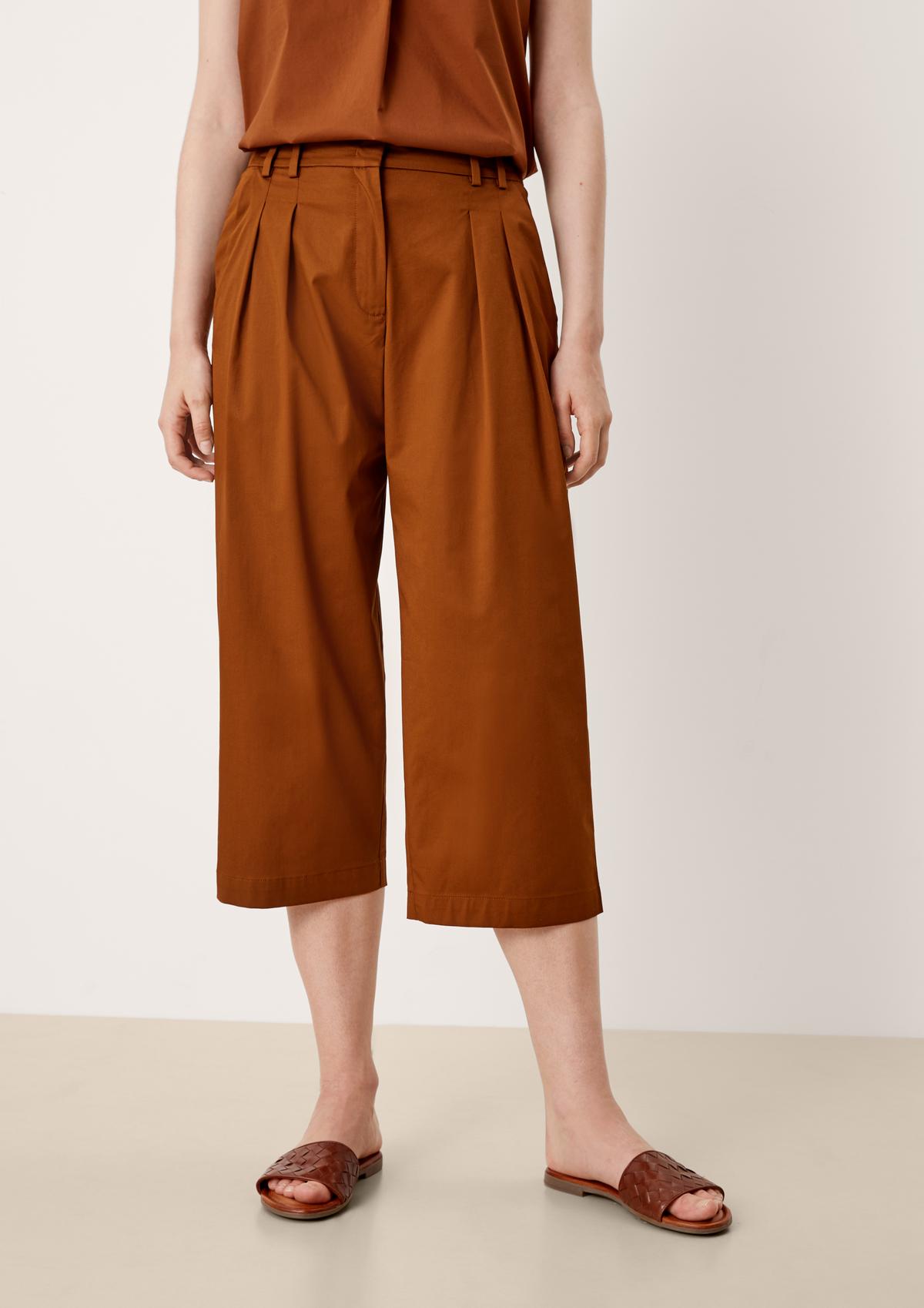 s.Oliver Regular: kalhotová sukně ze směsi s bavlnou