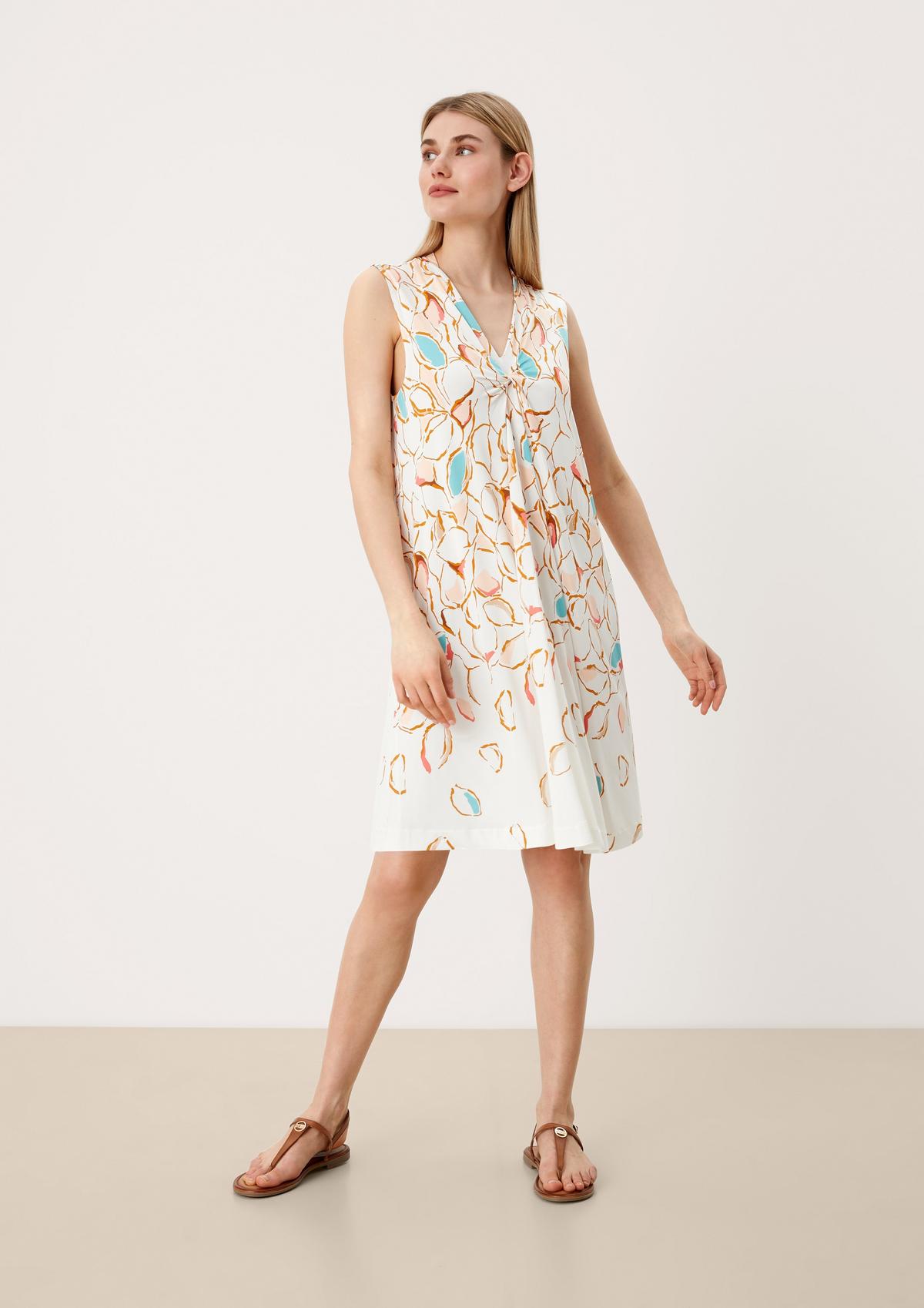 s.Oliver Patterned dress with pleats